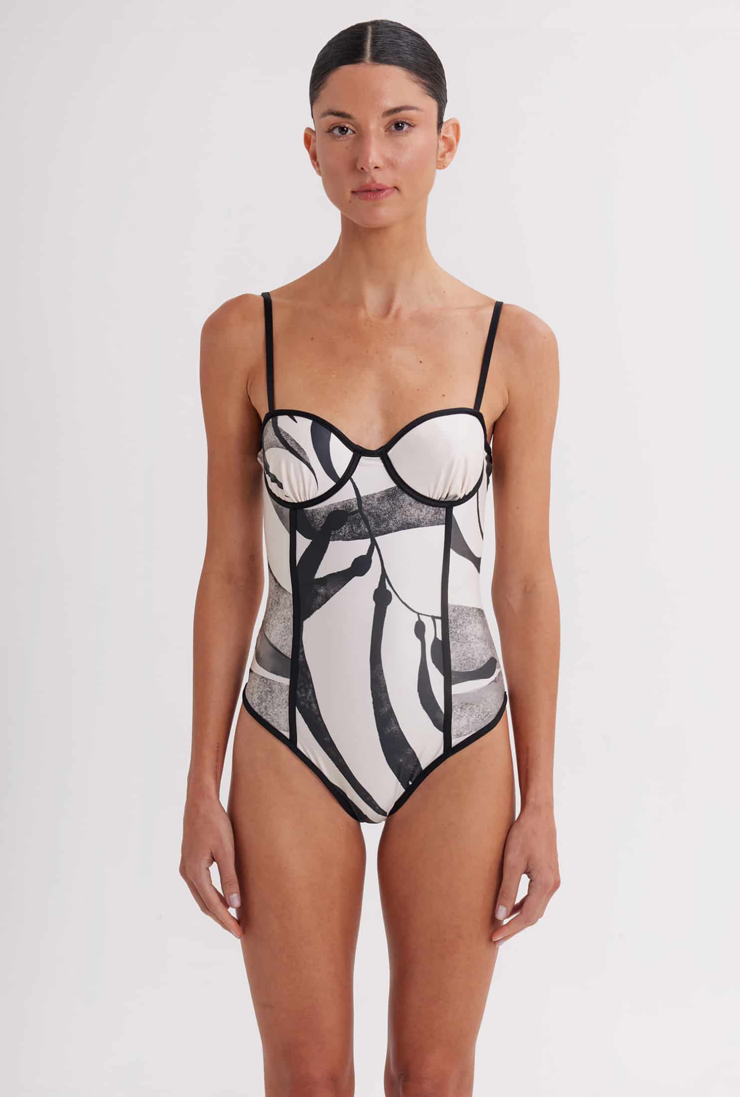 Vestido de Baño Enterizo Faith Wavy Leaf - miniatura 1