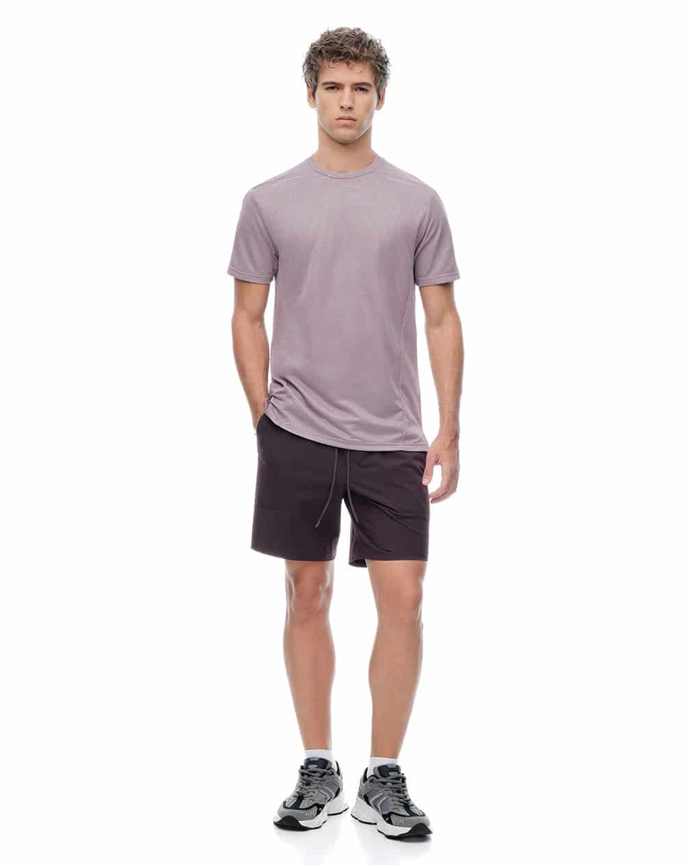 Pantaloneta deportiva vino tinto hombre - miniatura 5