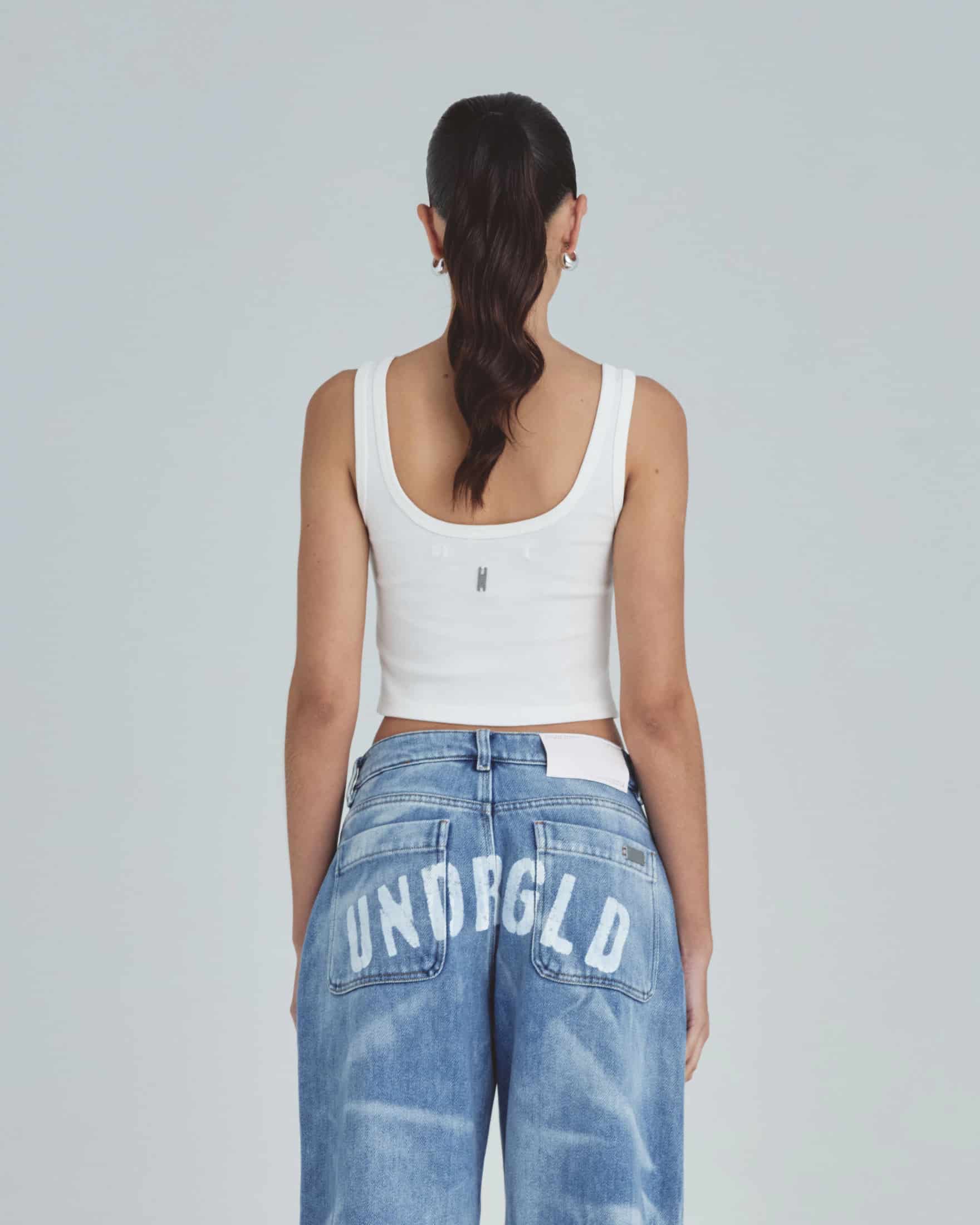 W Line Basic Tank Top White - miniatura 7