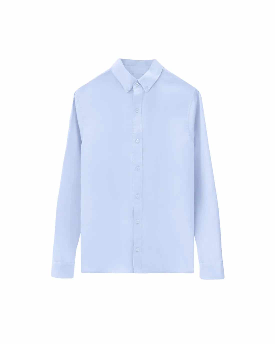 Camisa Clásica Celeste Eleganza - miniatura 1