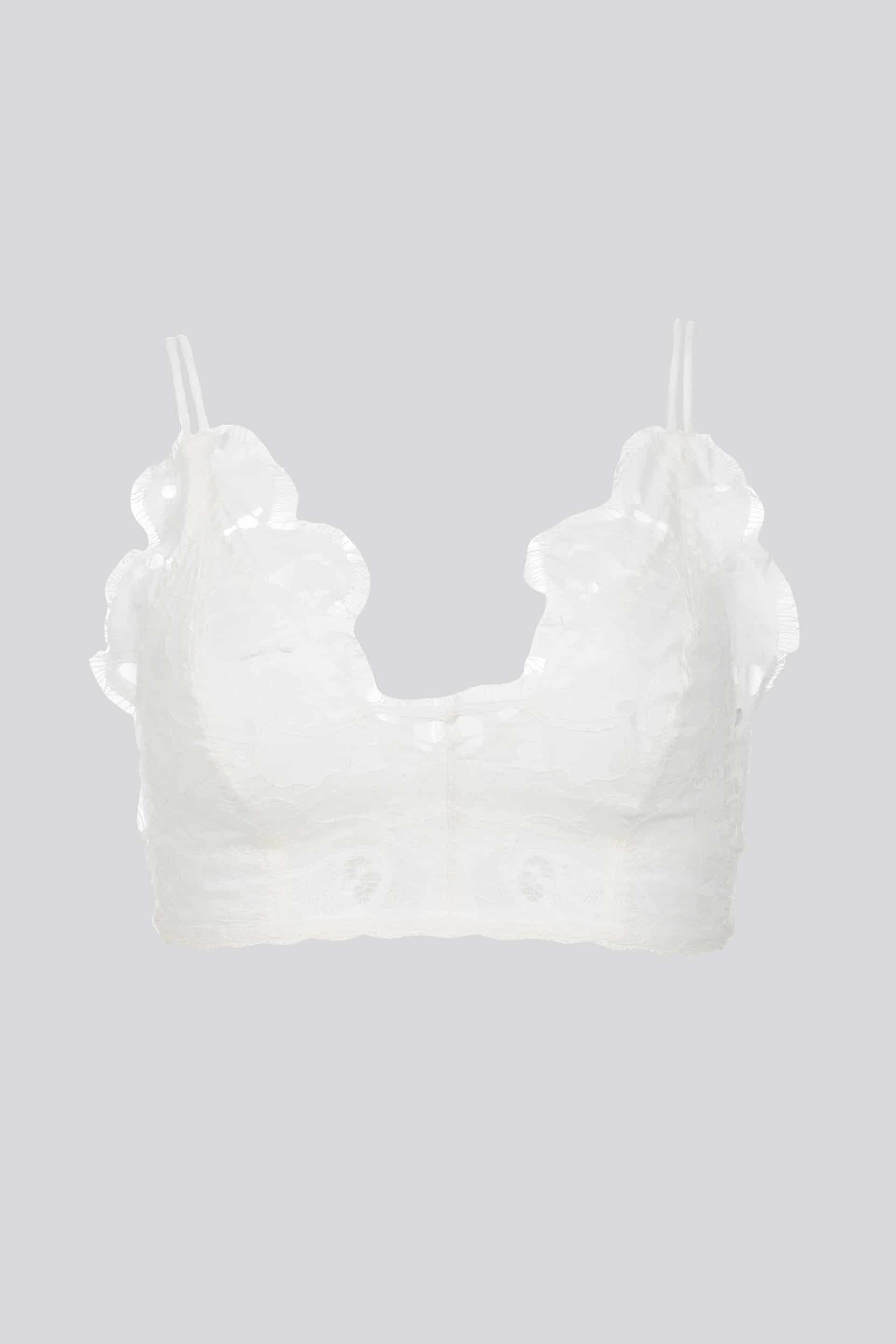 BRALETTE SIN ARO ELLIPSE ENCAJE ALGODÓN CRUDO - miniatura 2