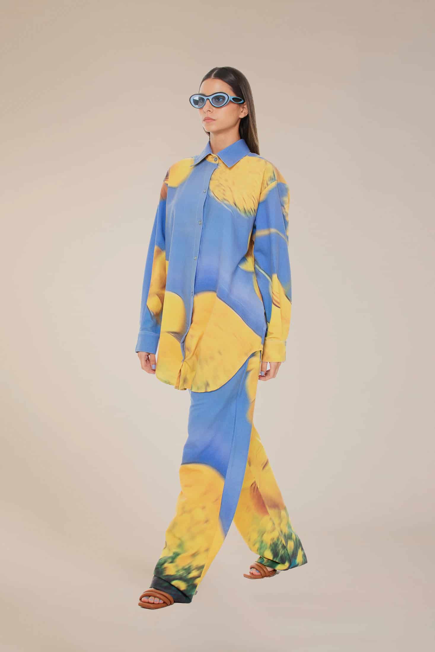 'Yellow Flowers' Straight-Leg Pants - miniatura 2