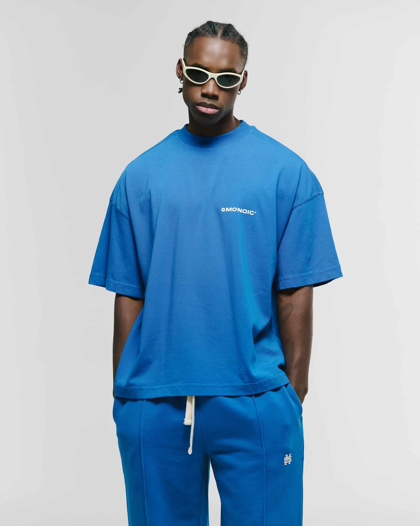 Camiseta Boxy Fit Básica V4 - Azul Cobalto - miniatura 3