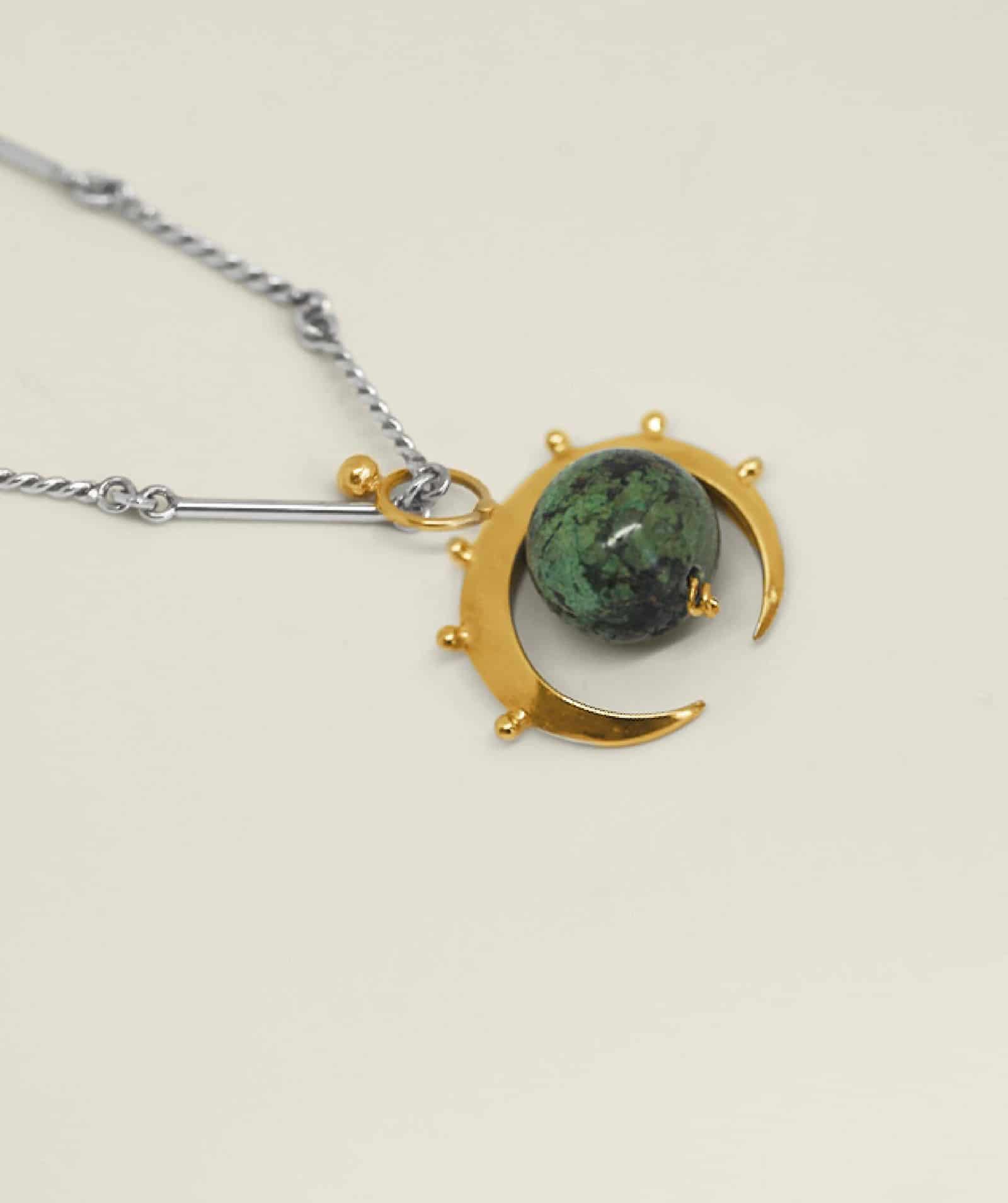 Crescent Pendant Rubizoicita Gold - miniatura 2