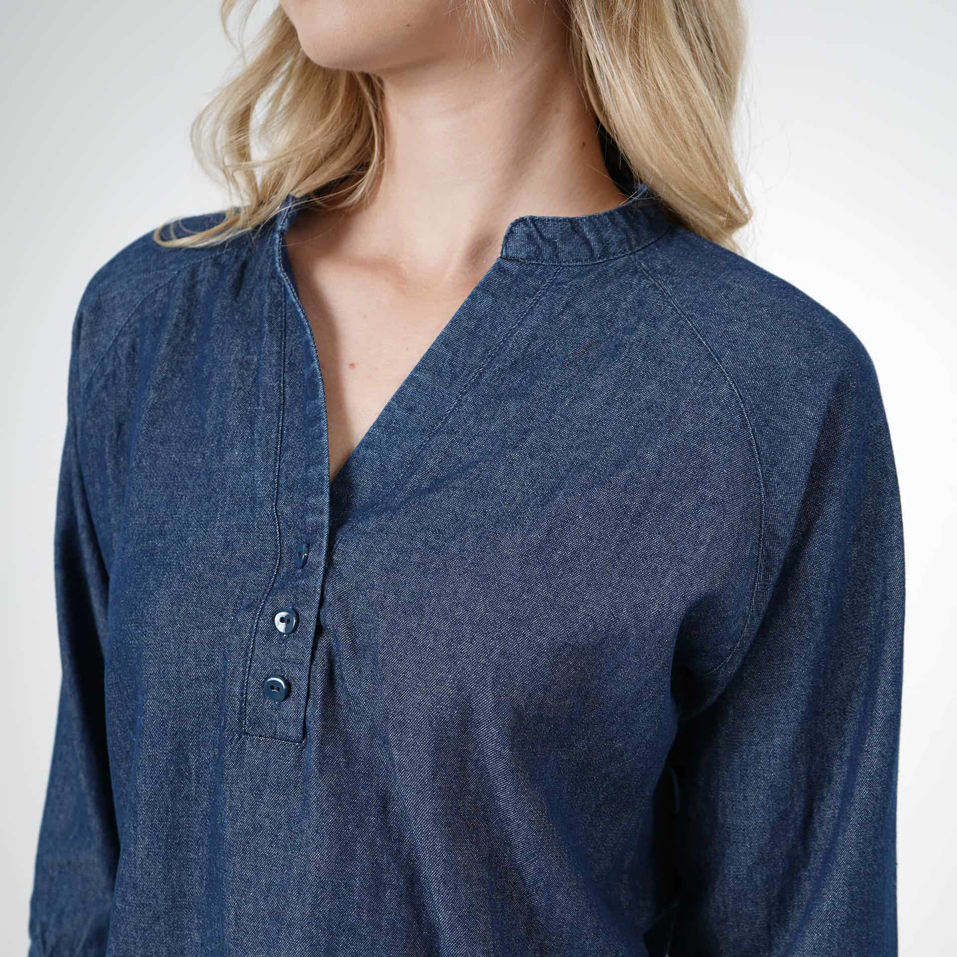 Blusa Cuello En V Manga 3/Cuartos - miniatura 2