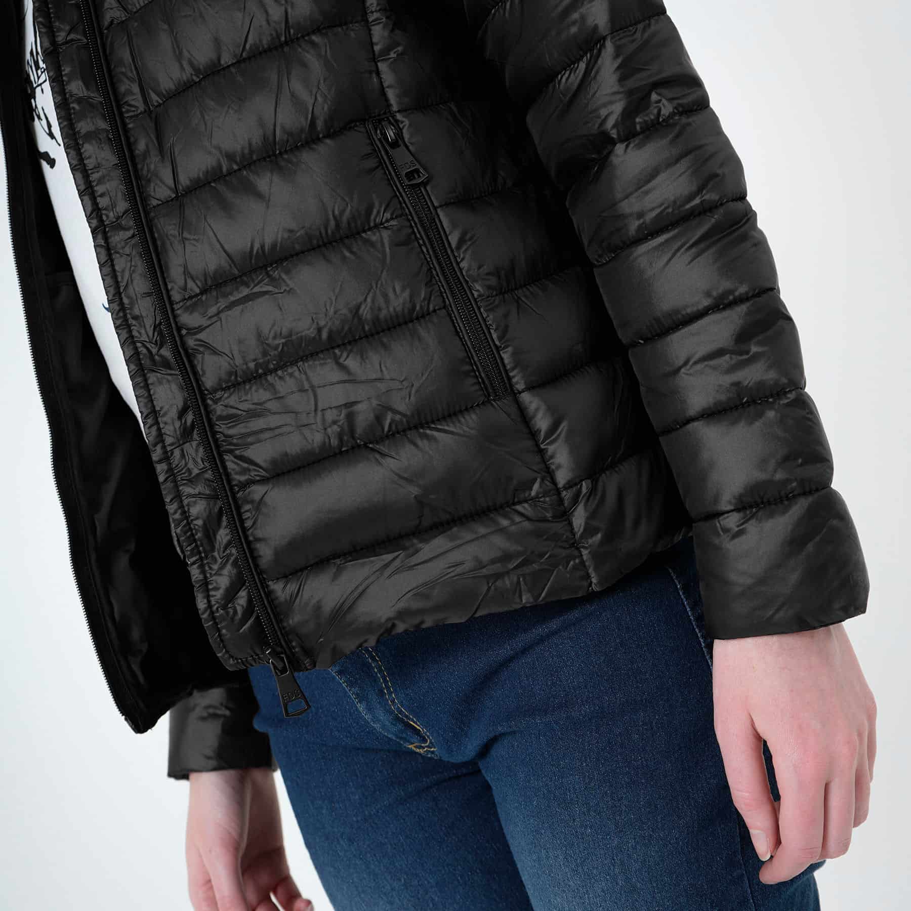 Chaqueta acolchada cuello alto con capucha interna - miniatura 29
