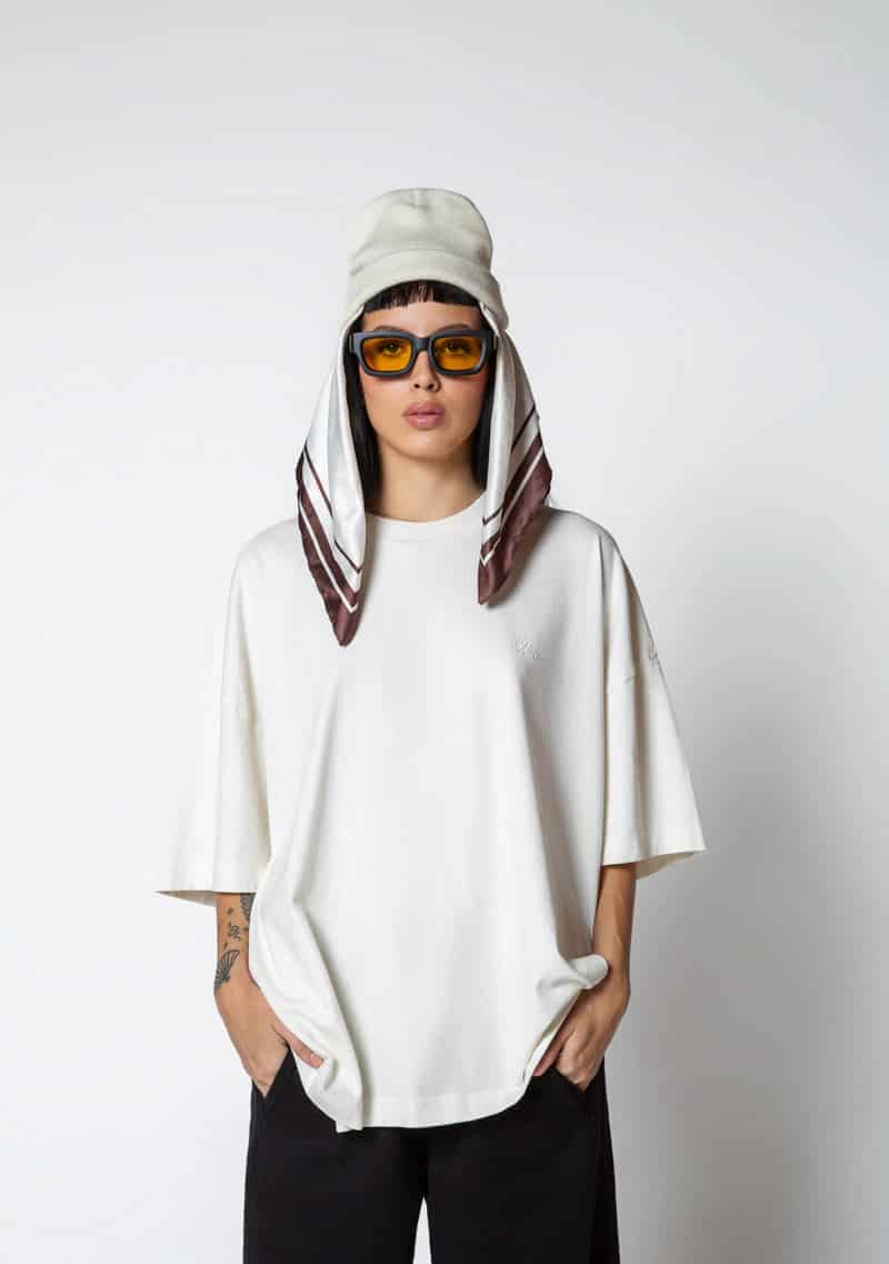 Dopamine cream box fit t-shirt - miniatura 2