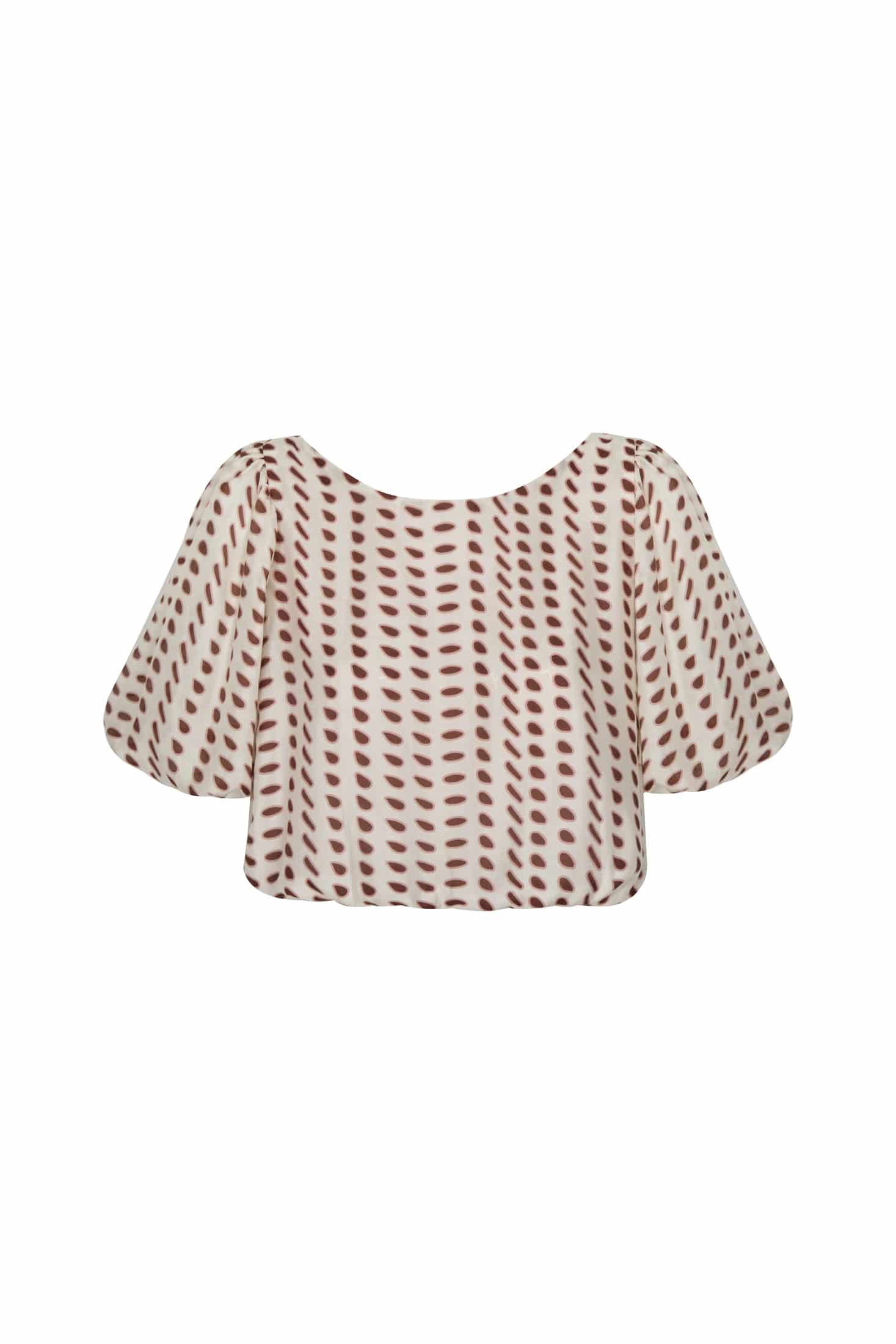 Guayacan Silk Blouse / Ivory Wine Seeds - miniatura 1