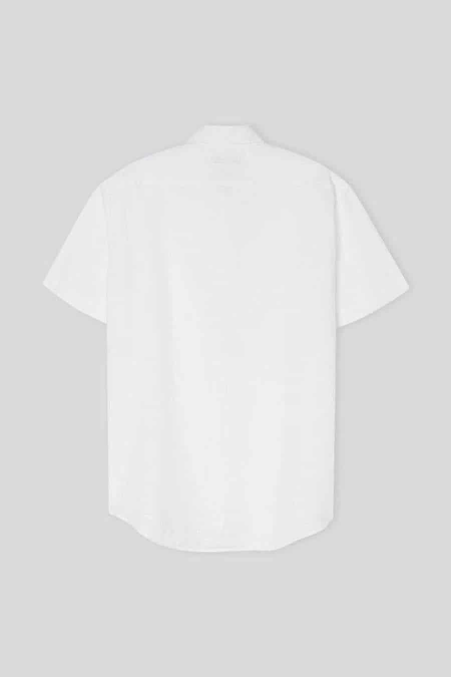 Men's linen shirt white - miniatura 2