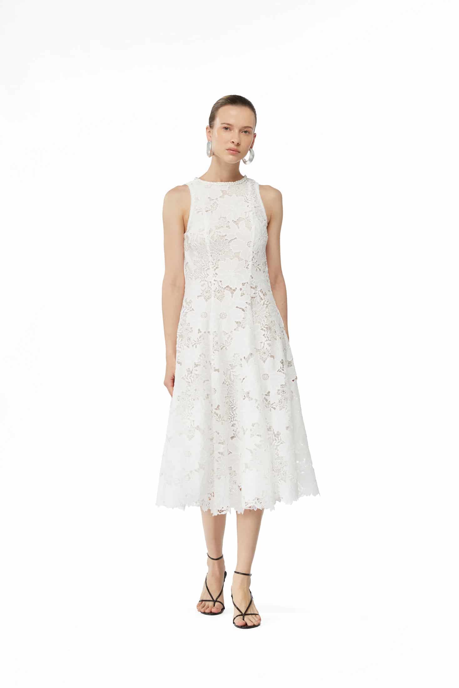 FARAH MIDI DRESS WHITE - miniatura 4