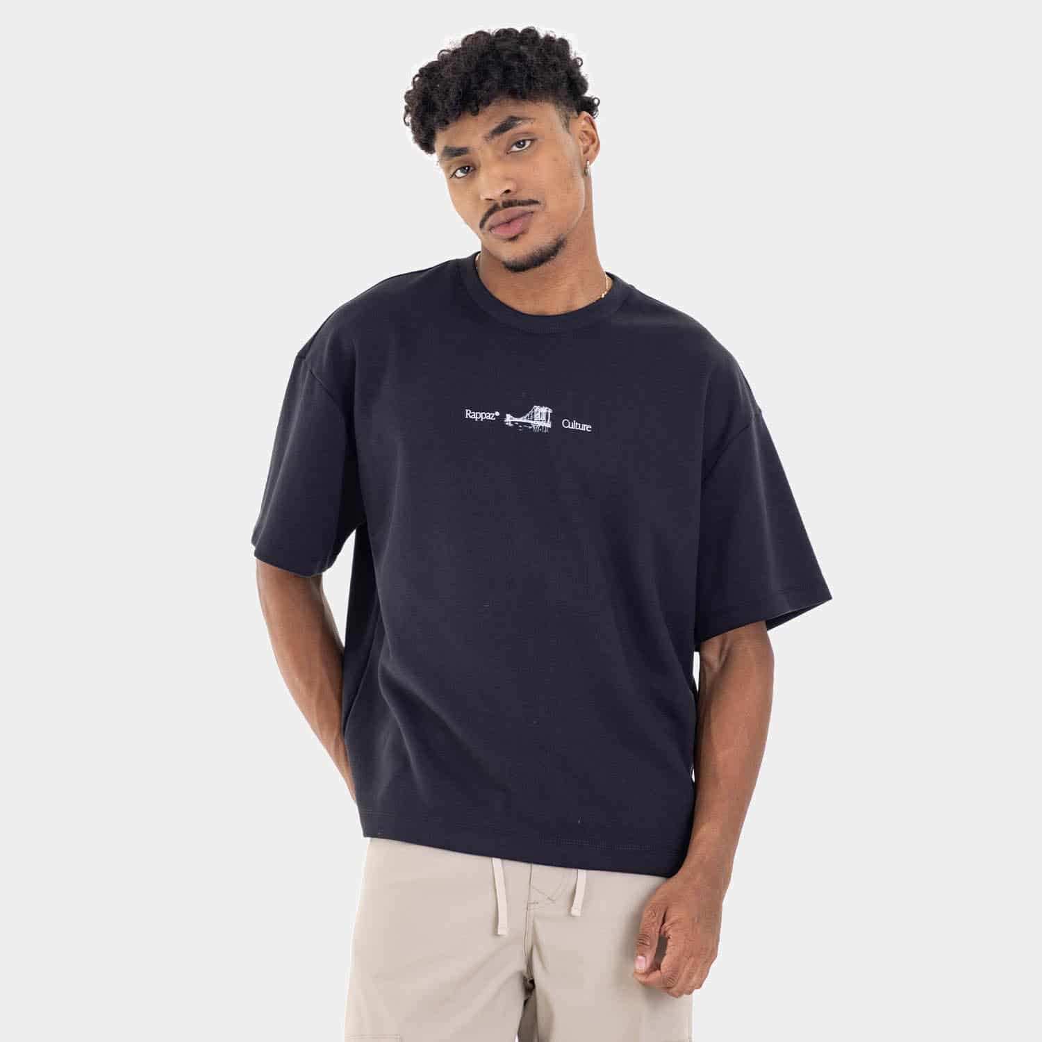 Boxy Fit Tee Brooklyn Bridge Negro - miniatura 1