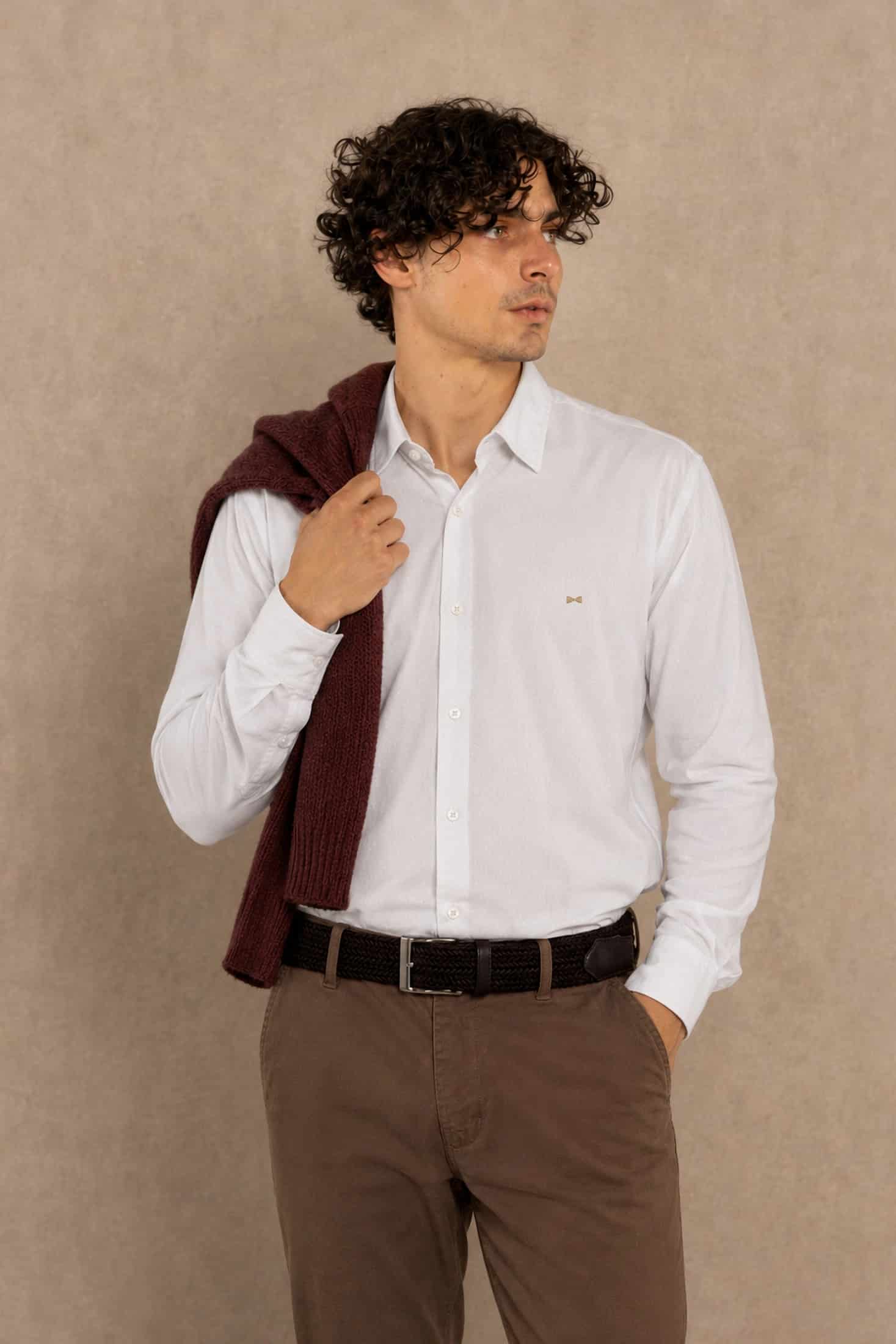 Camisa Performance Oxford Blanca - miniatura 1