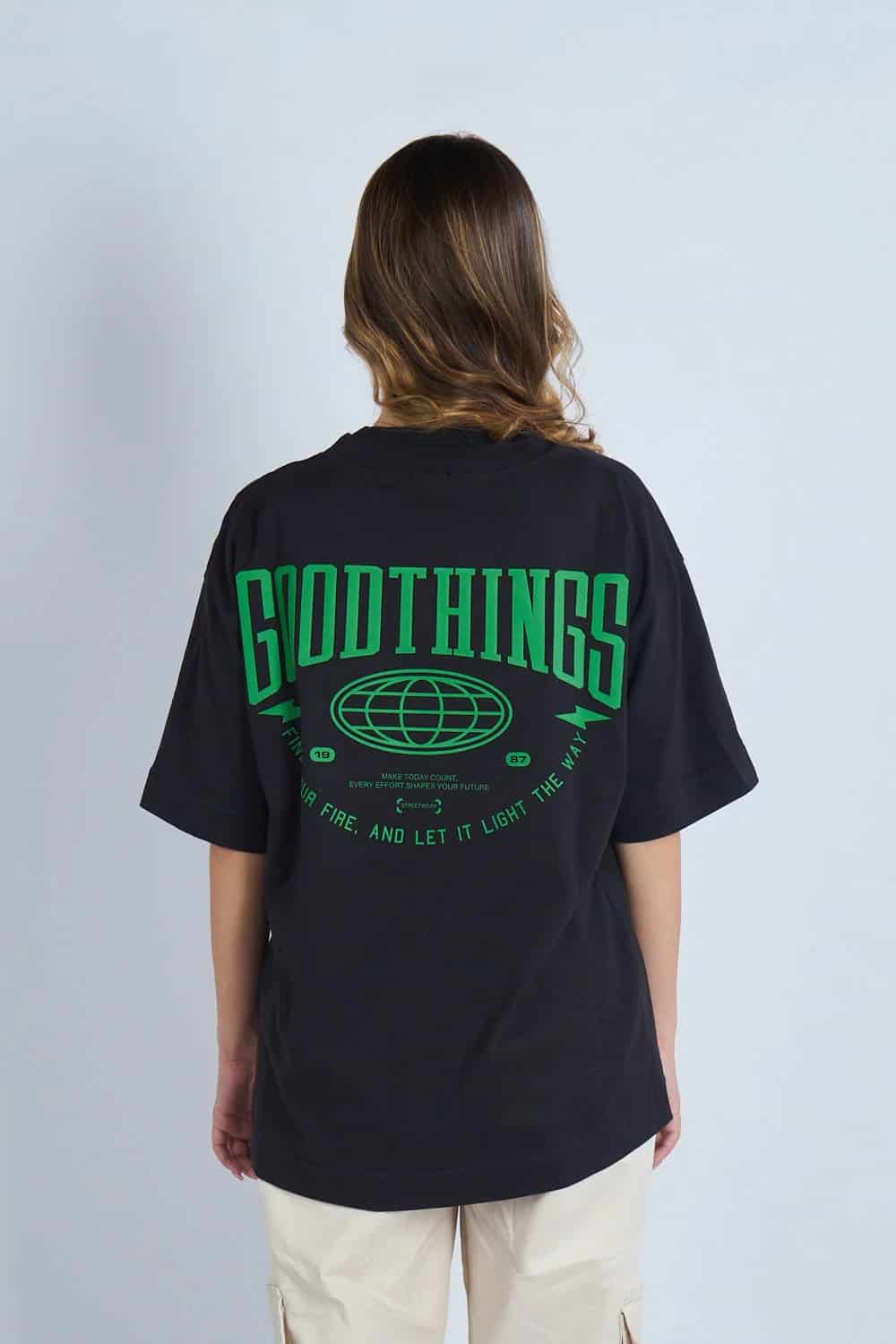 Camiseta oversize estampado Good Things Negro | DROP 03 | - miniatura 4