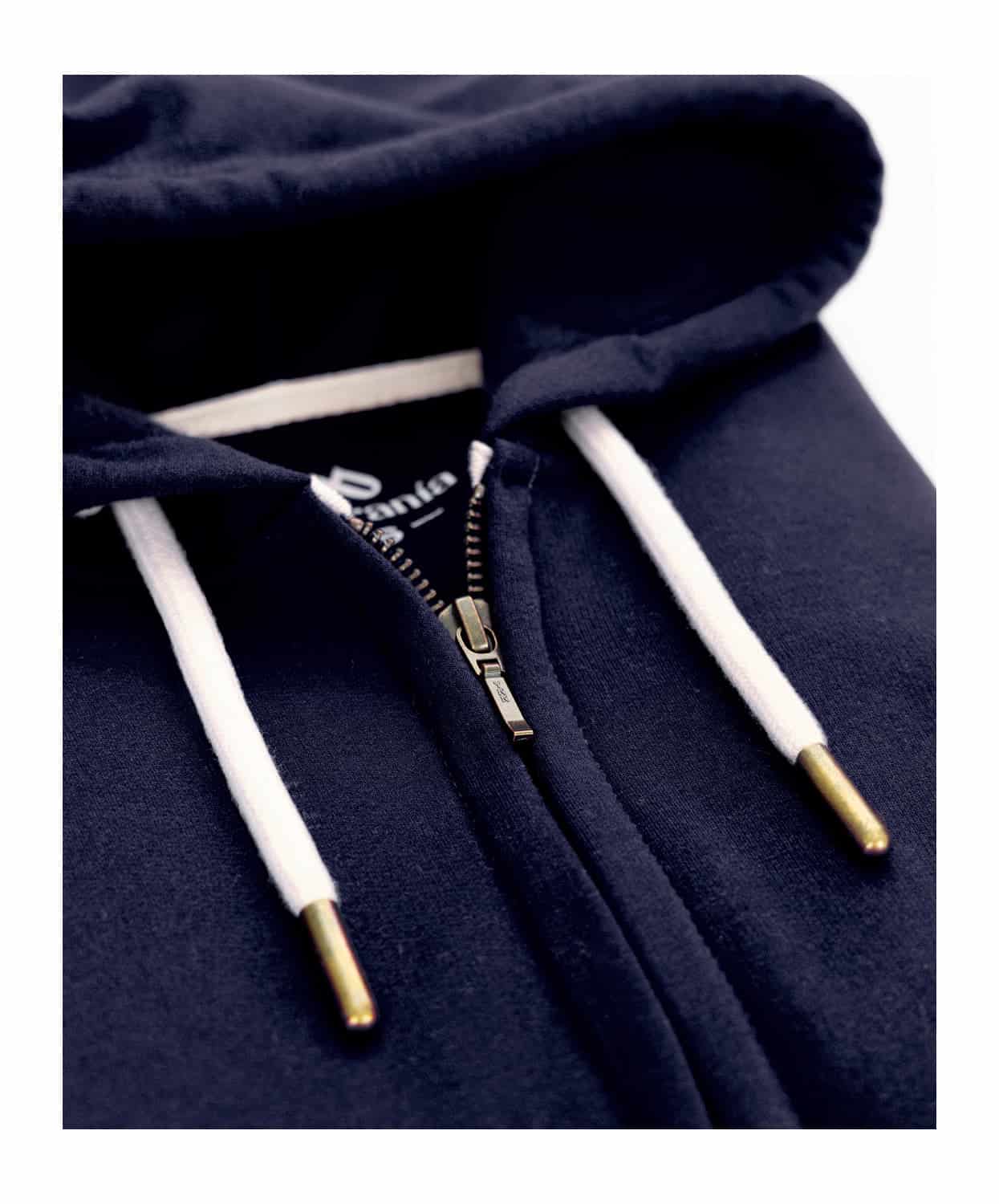 Buzo abierto con Capota Mujer Azul Oxford - miniatura 8