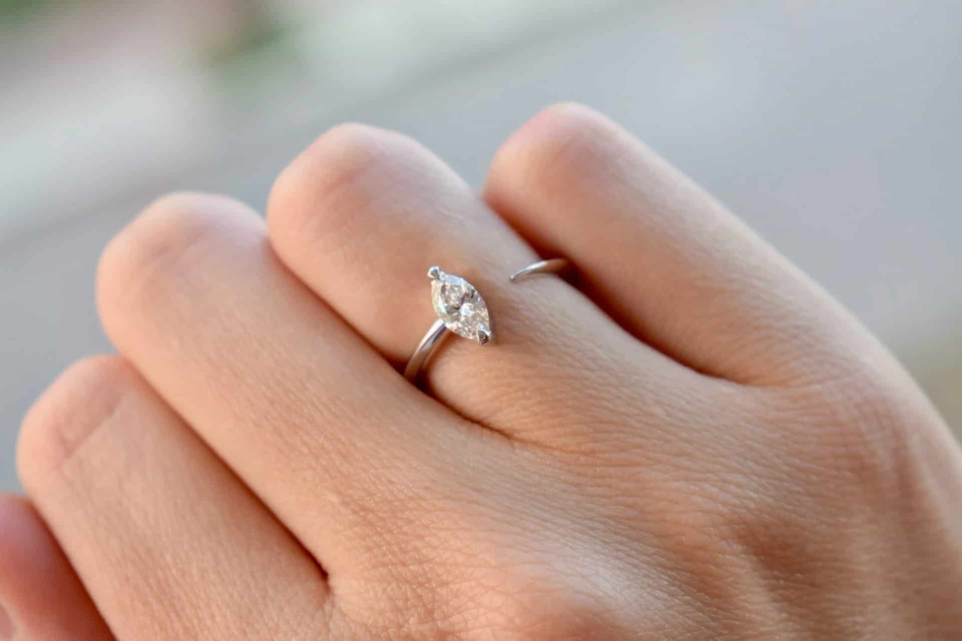 Anillo Eclaire – Diamante Marquis - miniatura 3