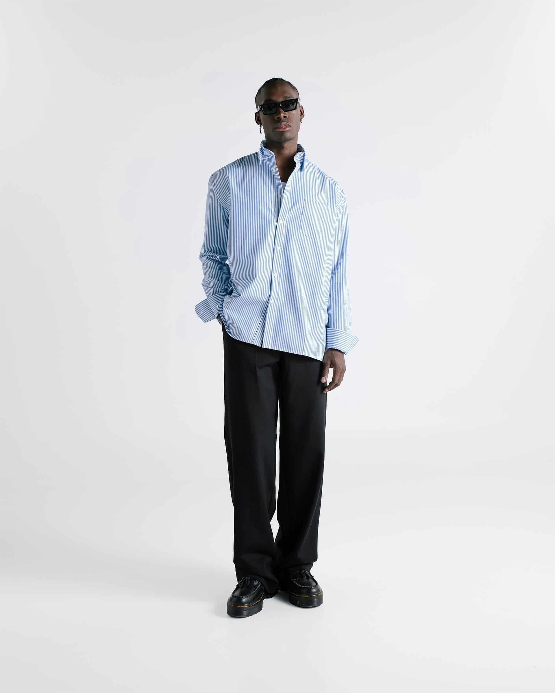 Pinstripe Shirt - Light Blue - miniatura 10