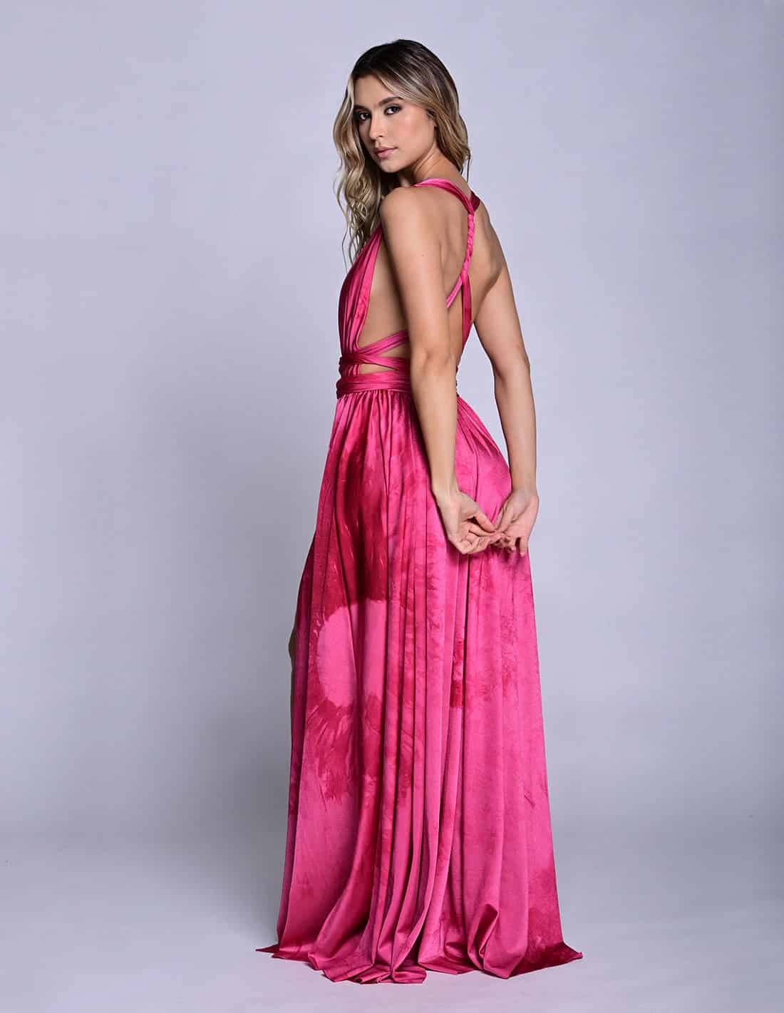 Vestido Pluton Fucsia Hand Dyed - miniatura 2