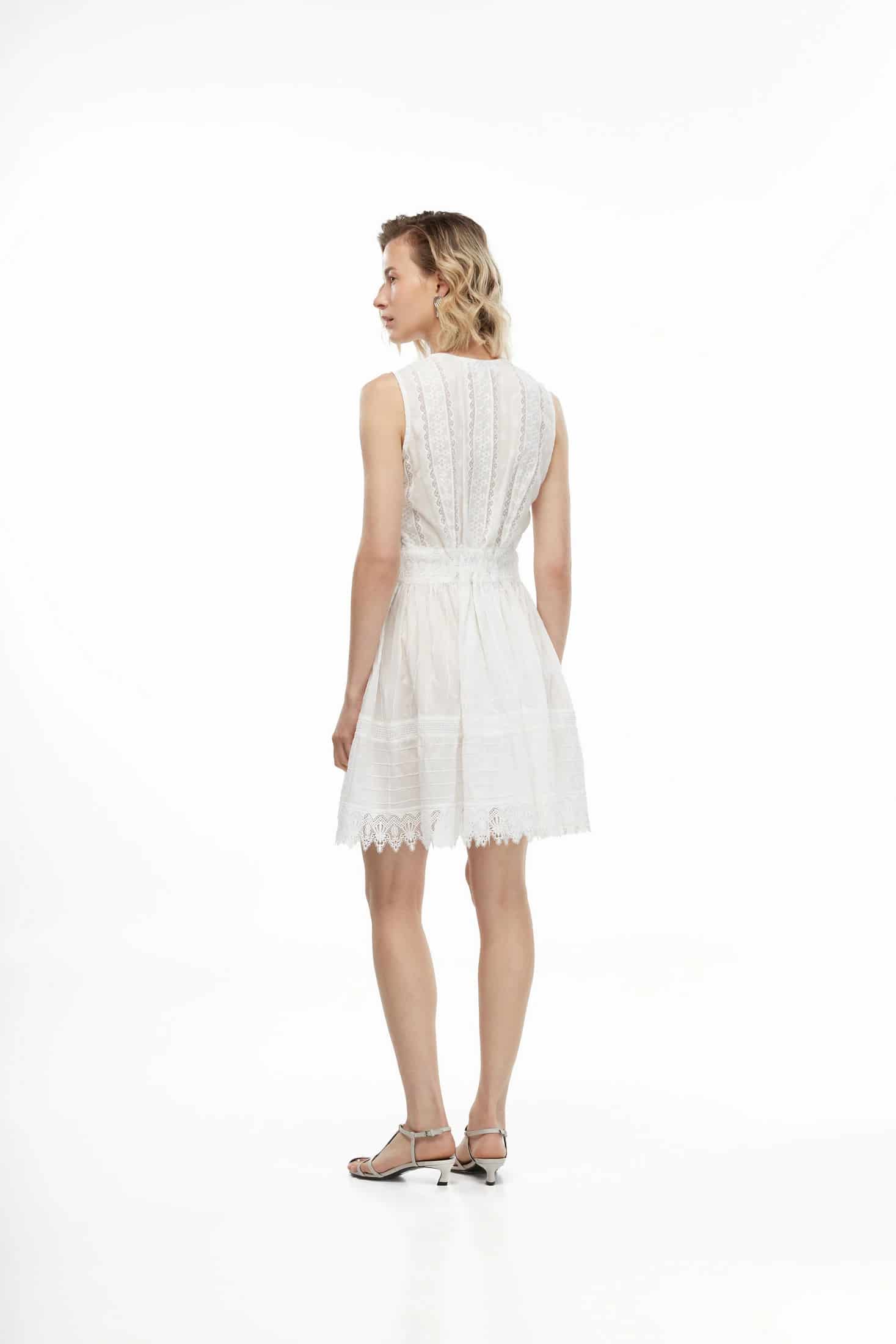 SOLAIRE MINI DRESS WHITE - miniatura 2