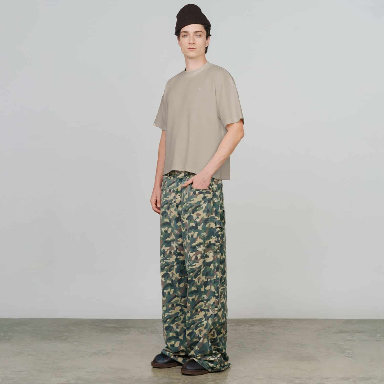 Textured Boxy Tee - Sand - miniatura 5