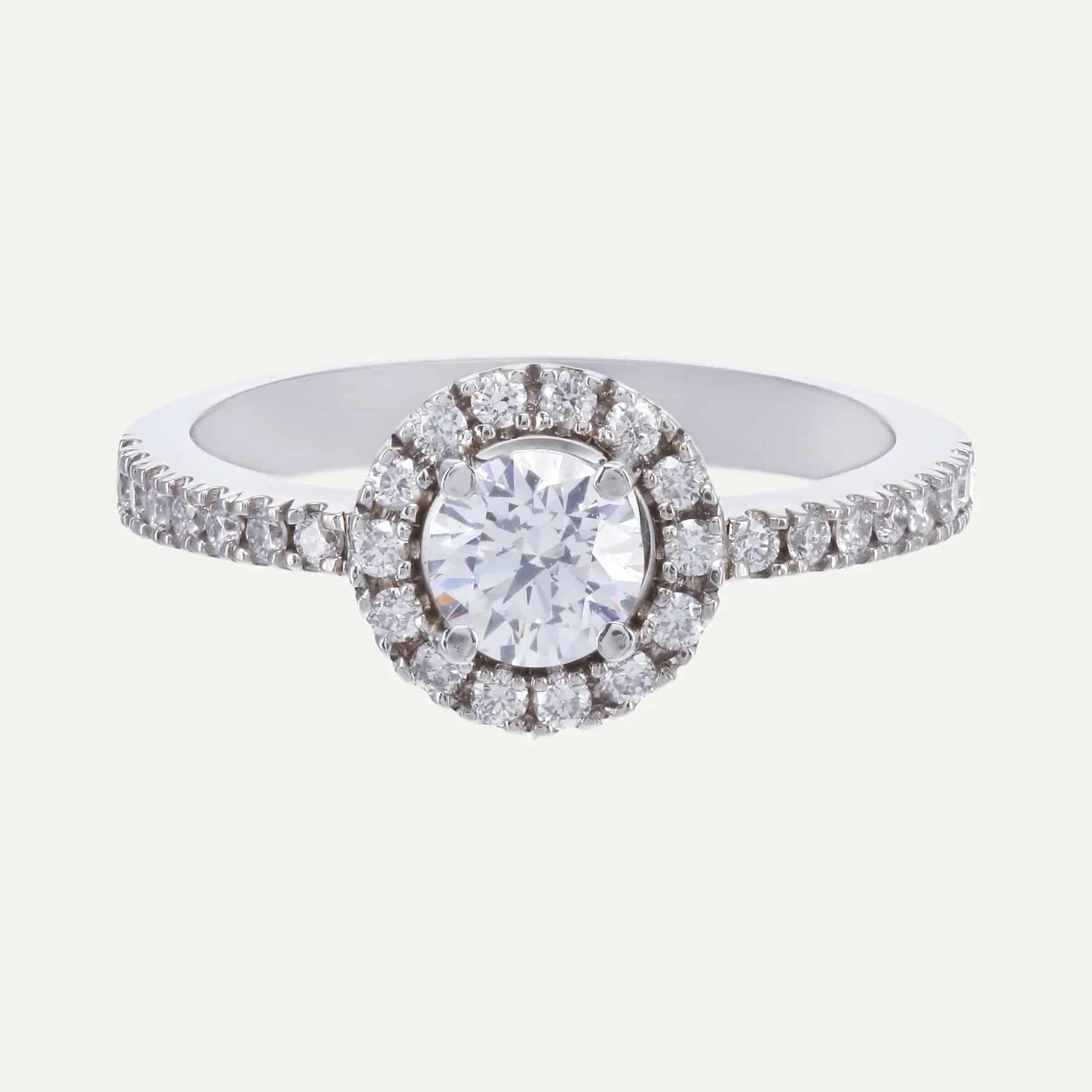 Anillo Halo engagement ring - miniatura 2