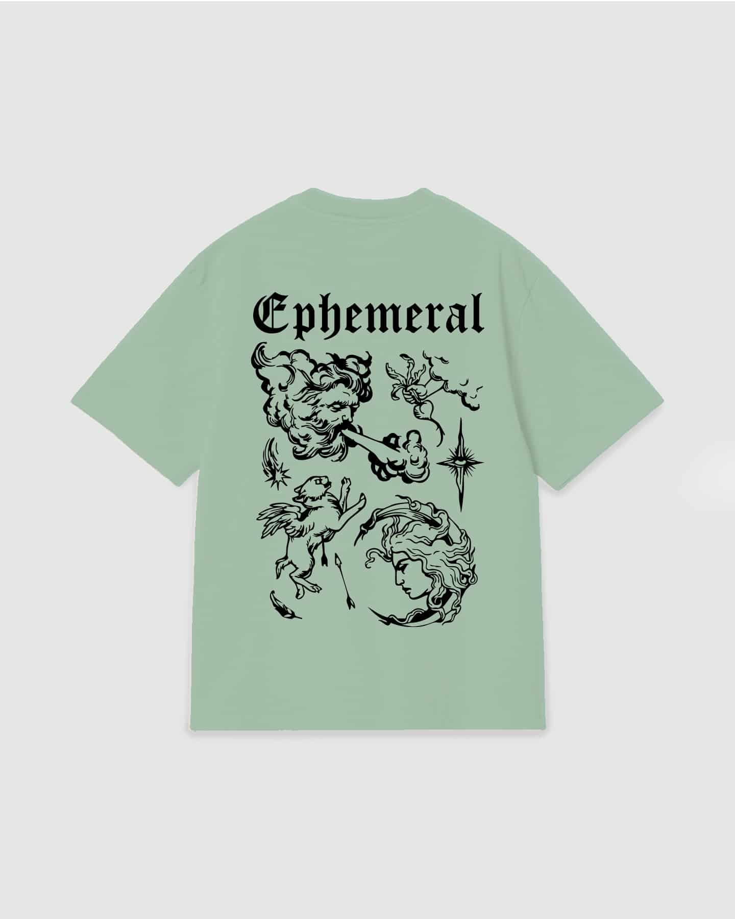 Oversized T Shirt Ephemeral Light Green - miniatura 1