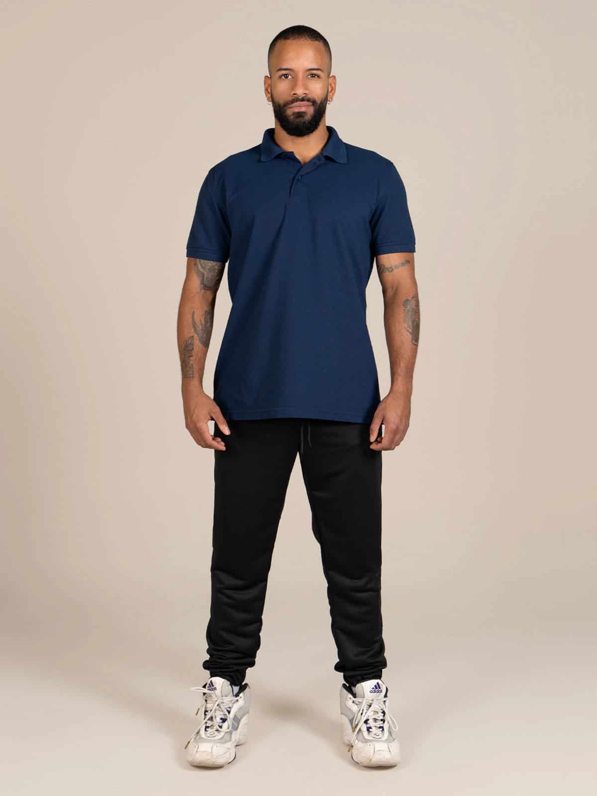 Polo camiseta hombre Azul - miniatura 3