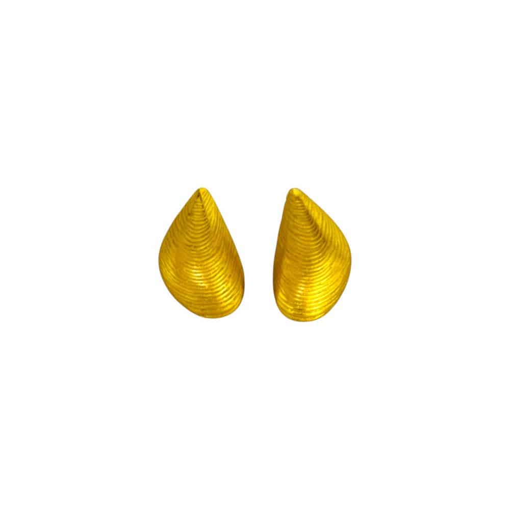 Aretes sencillos concha alargada - miniatura 2