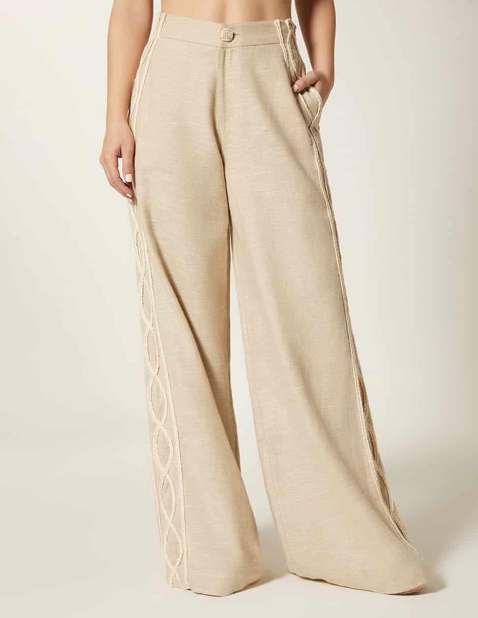 Pantalon palazo trensa en el lateral - miniatura 1
