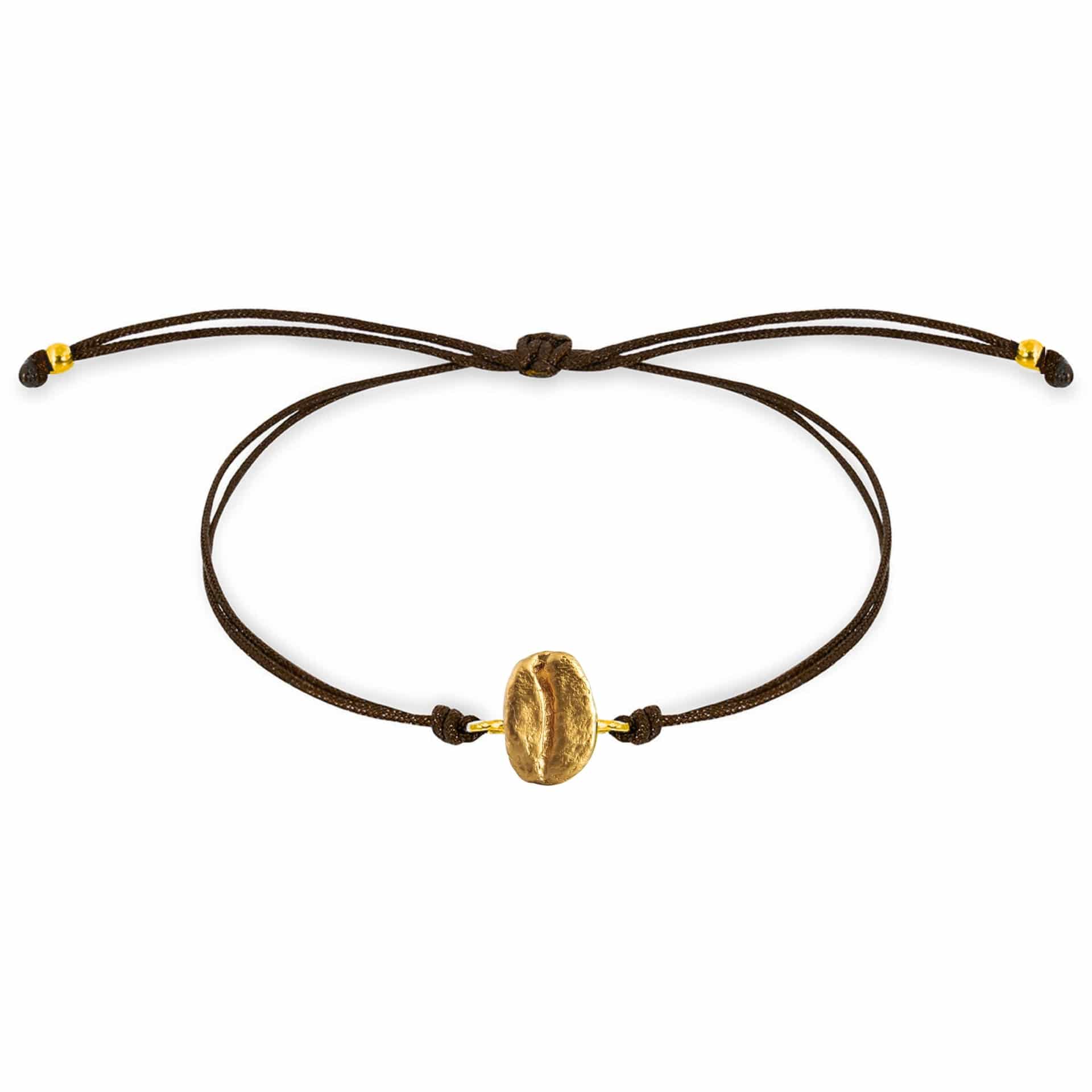 Pulsera grano de café Caturra en plata con baño de oro - Hilo - miniatura 1