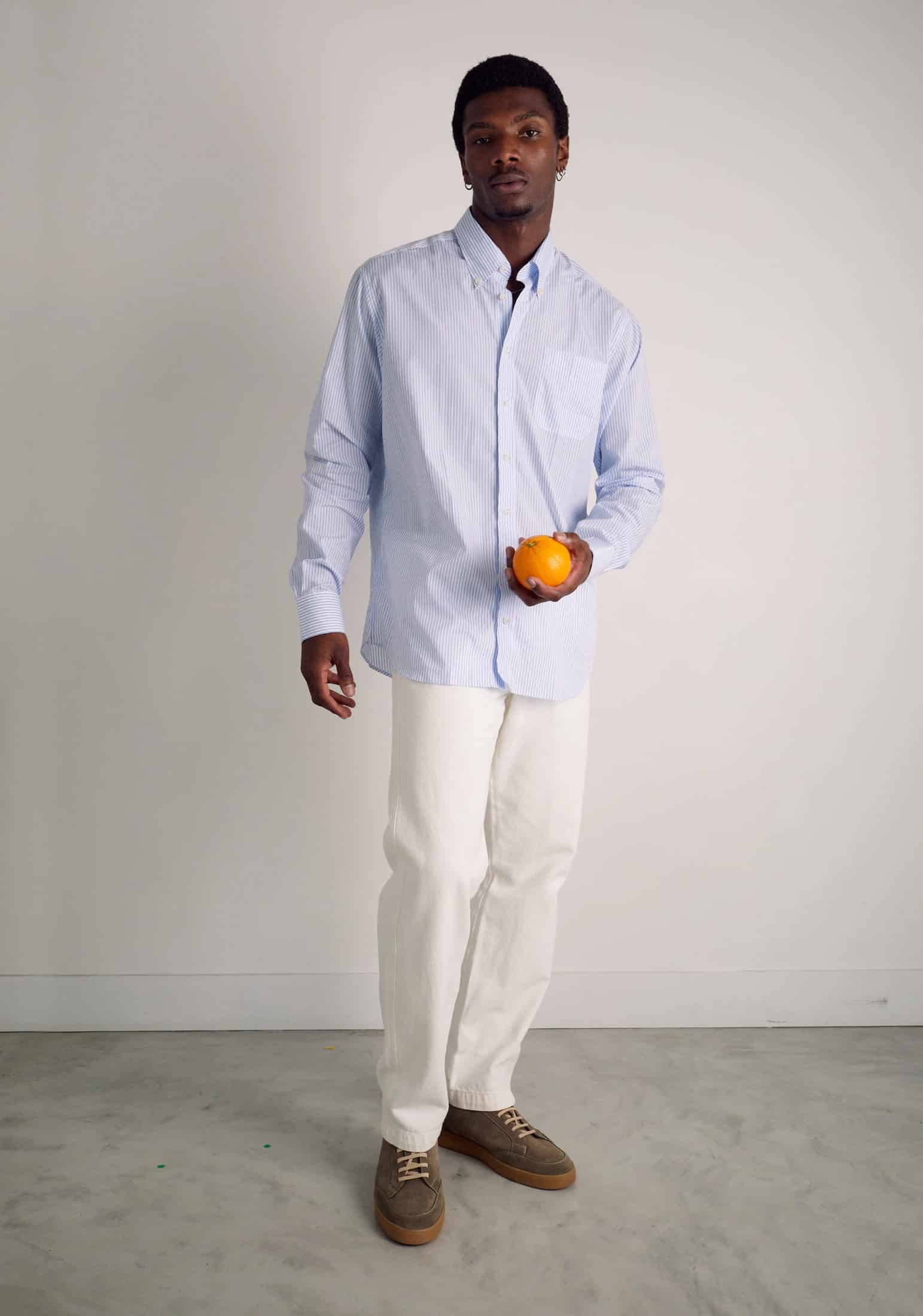 Camisa H CBD Rayas Bols Delg Azul Med - miniatura 2