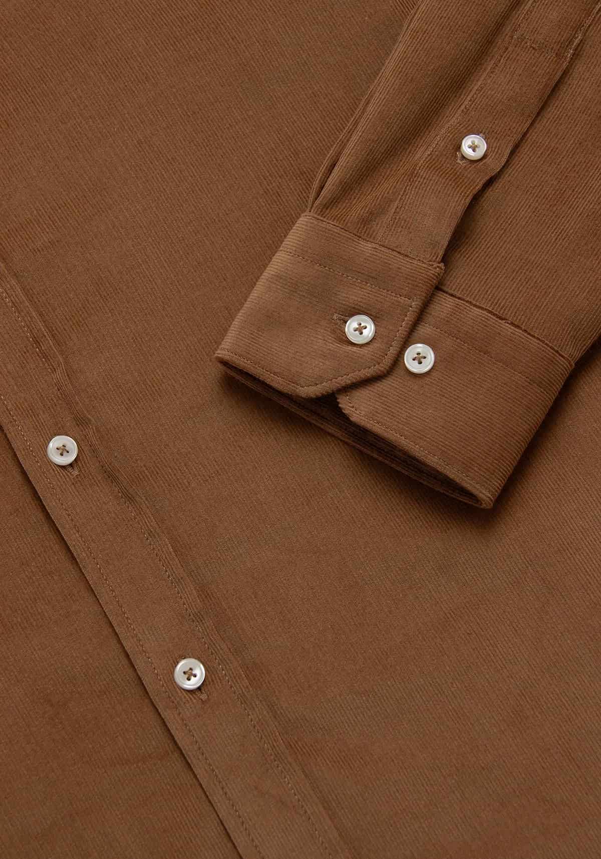 Camisa Micropana Botón Contraste Algodón Caramelo - miniatura 3