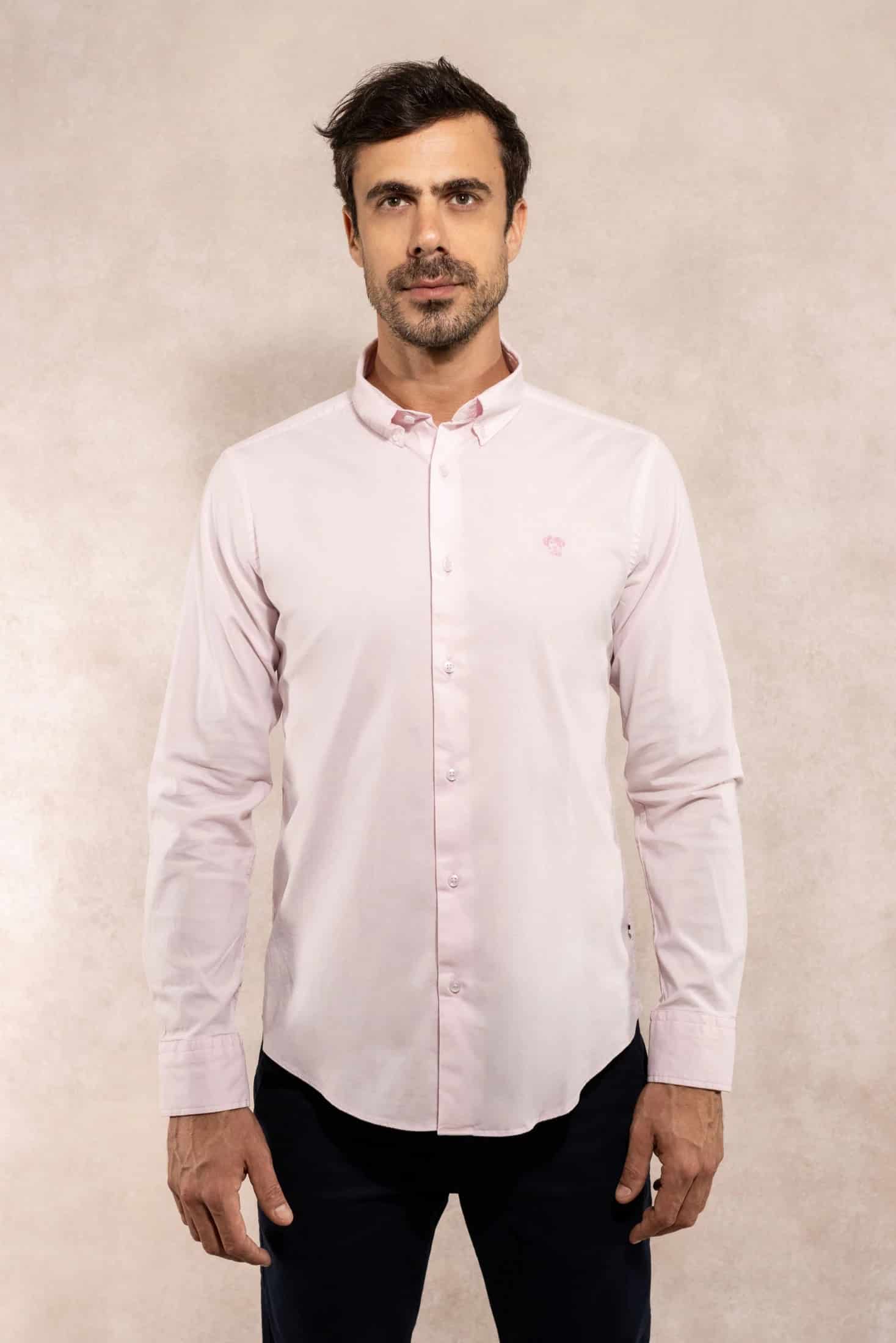Camisa Antimanchas Popelina Baby Pink - Talla Regular - miniatura 1