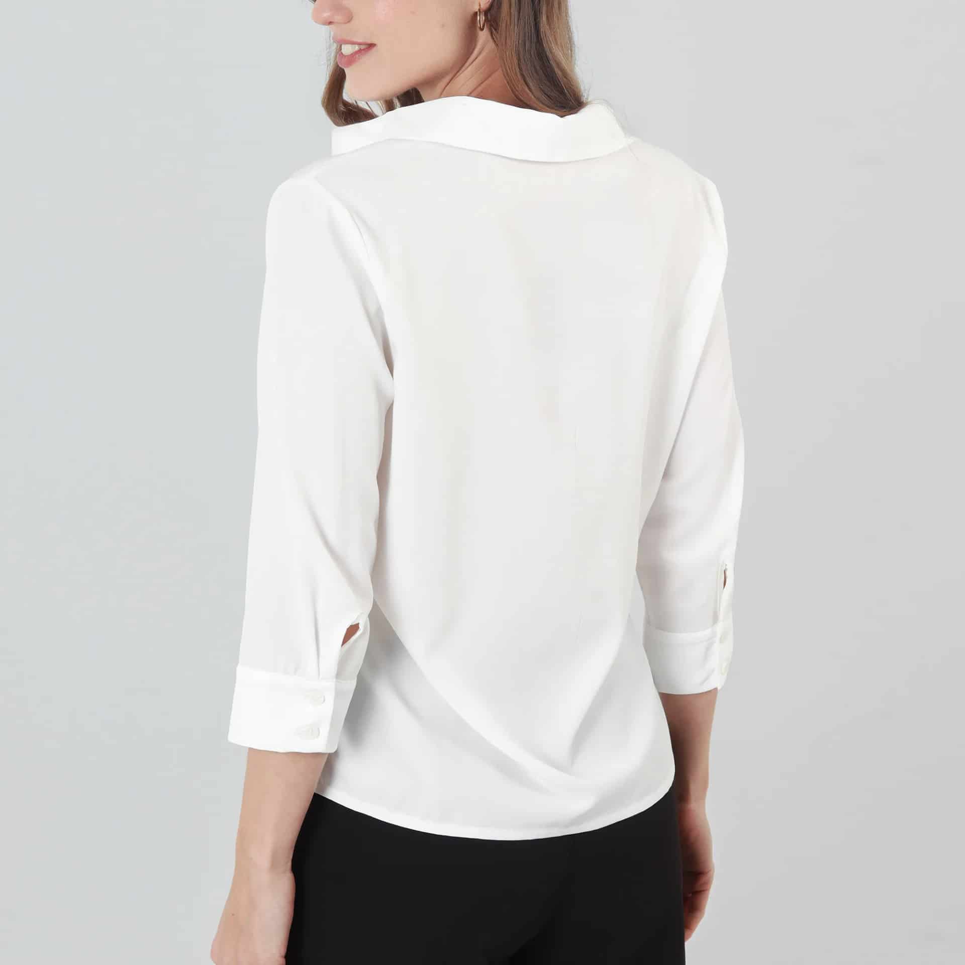 Blusa Cuello Camisero Manga 3/Cuartos - miniatura 3
