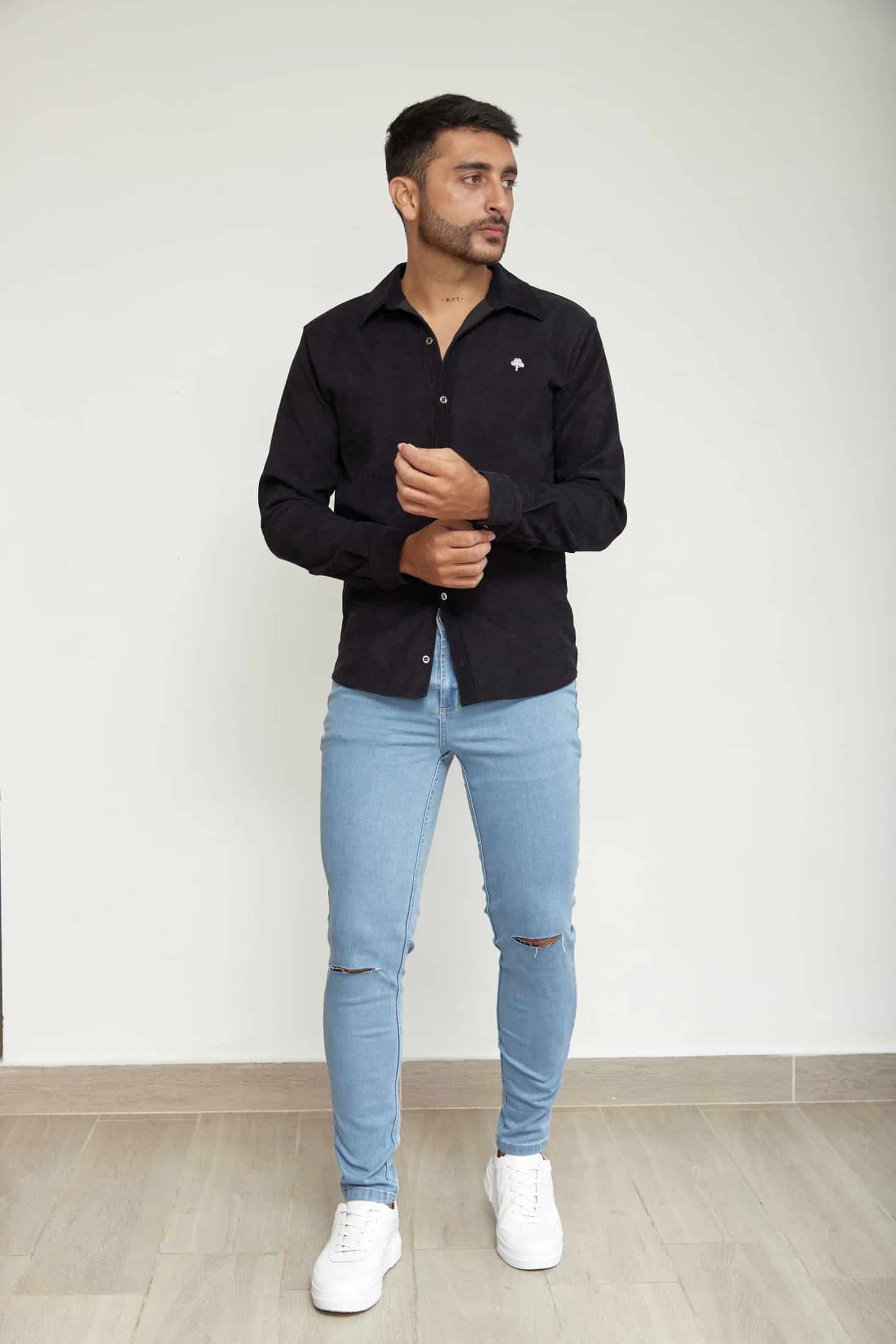 Camisa Clasica Pana Azul - miniatura 5