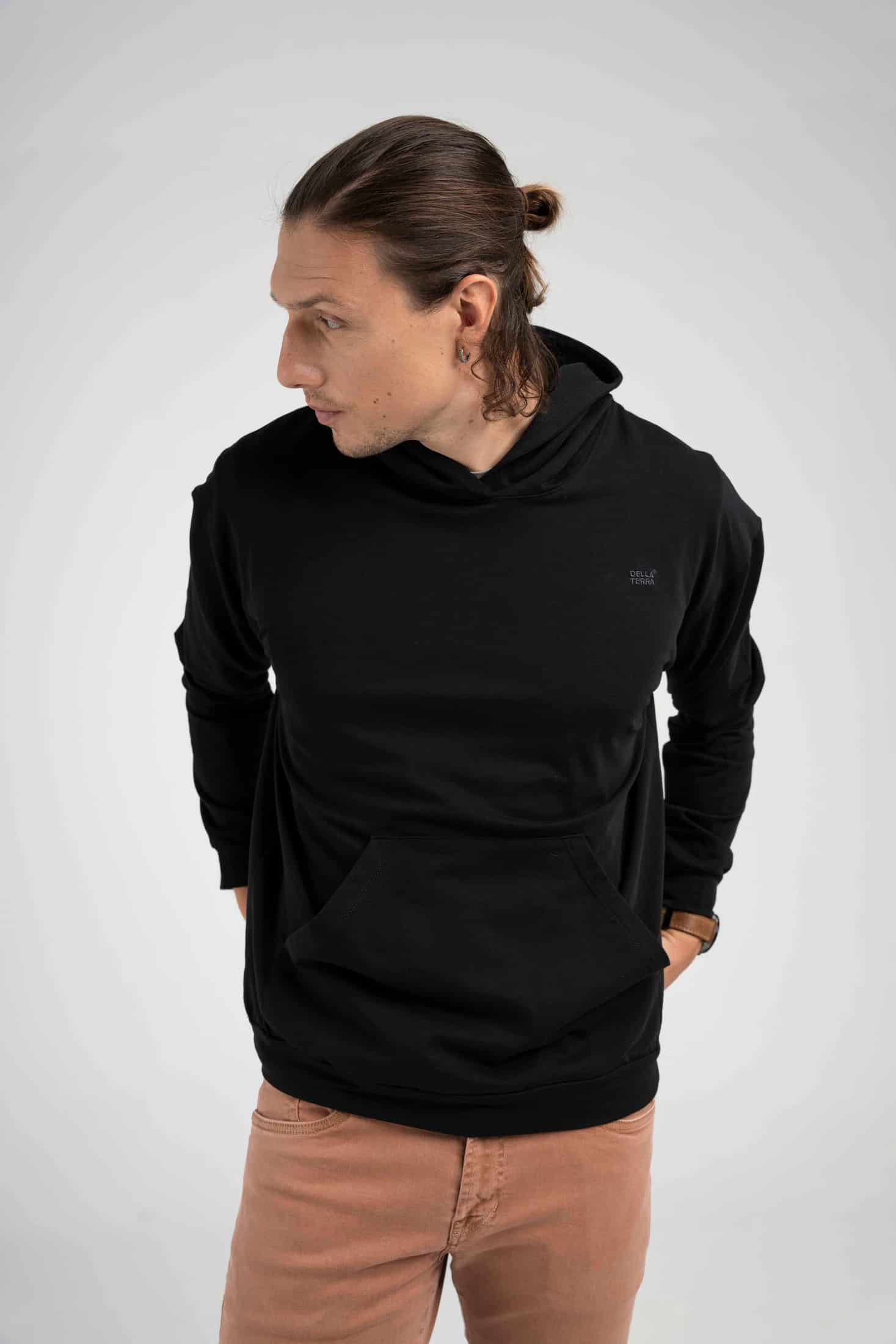 The Organic Cotton Hoodie in Black - miniatura 1