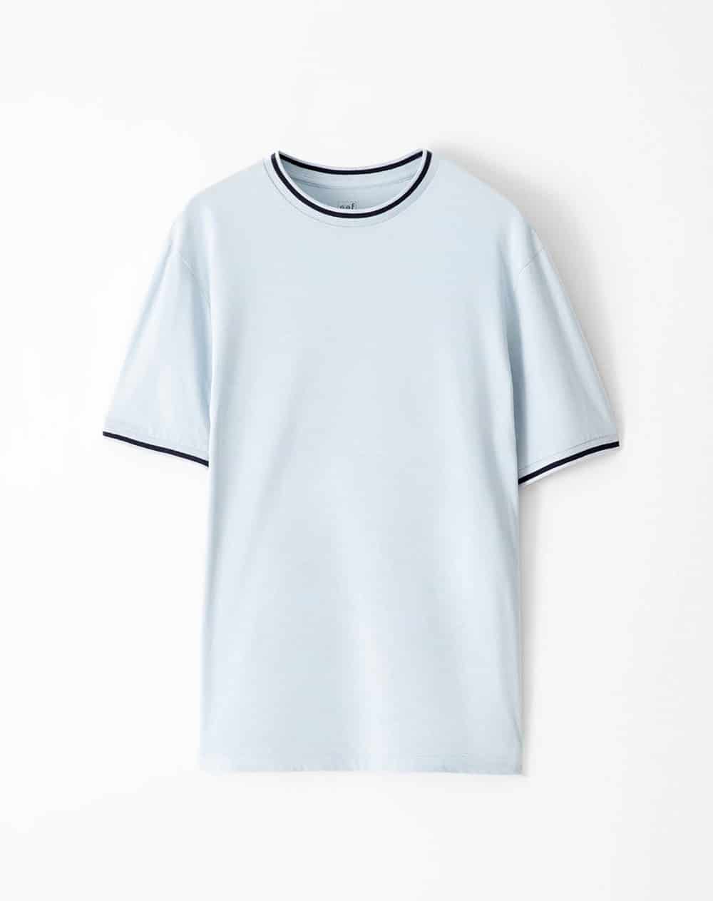 Camiseta regular algodón jersey azul hombre - miniatura 5