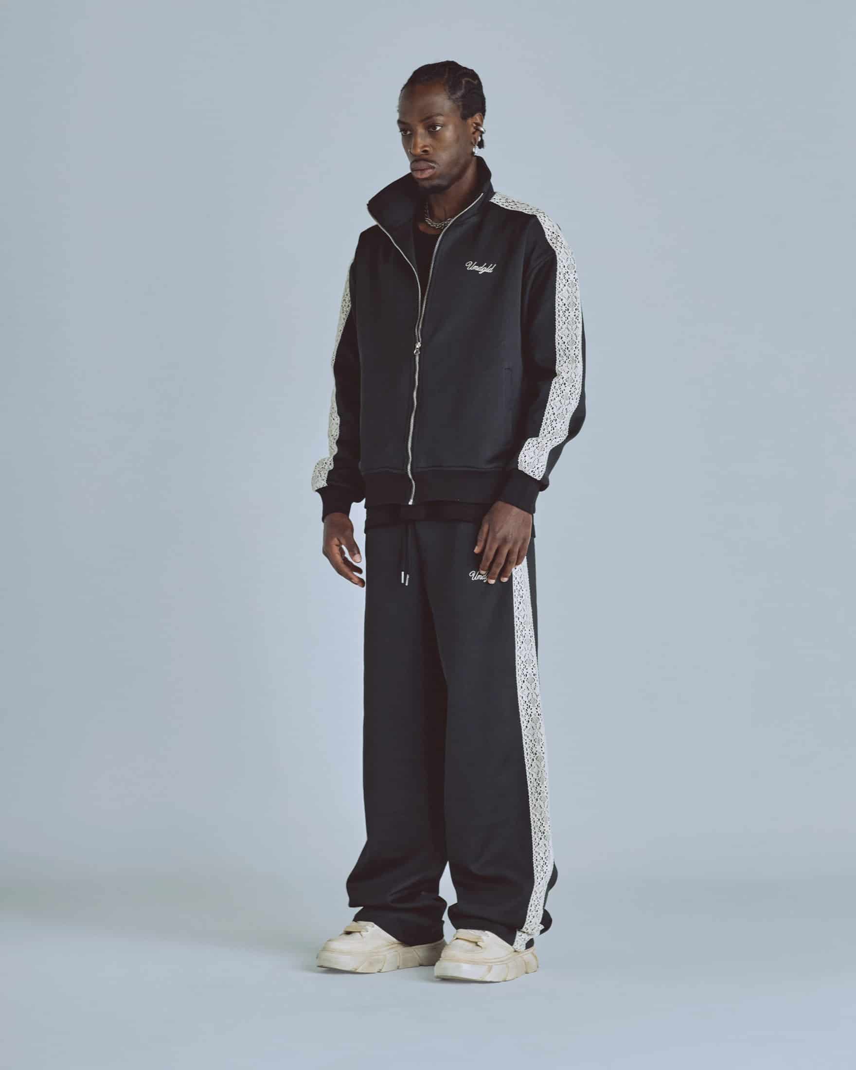 Basics Undgld Lace-panel Track Jacket Black - miniatura 5