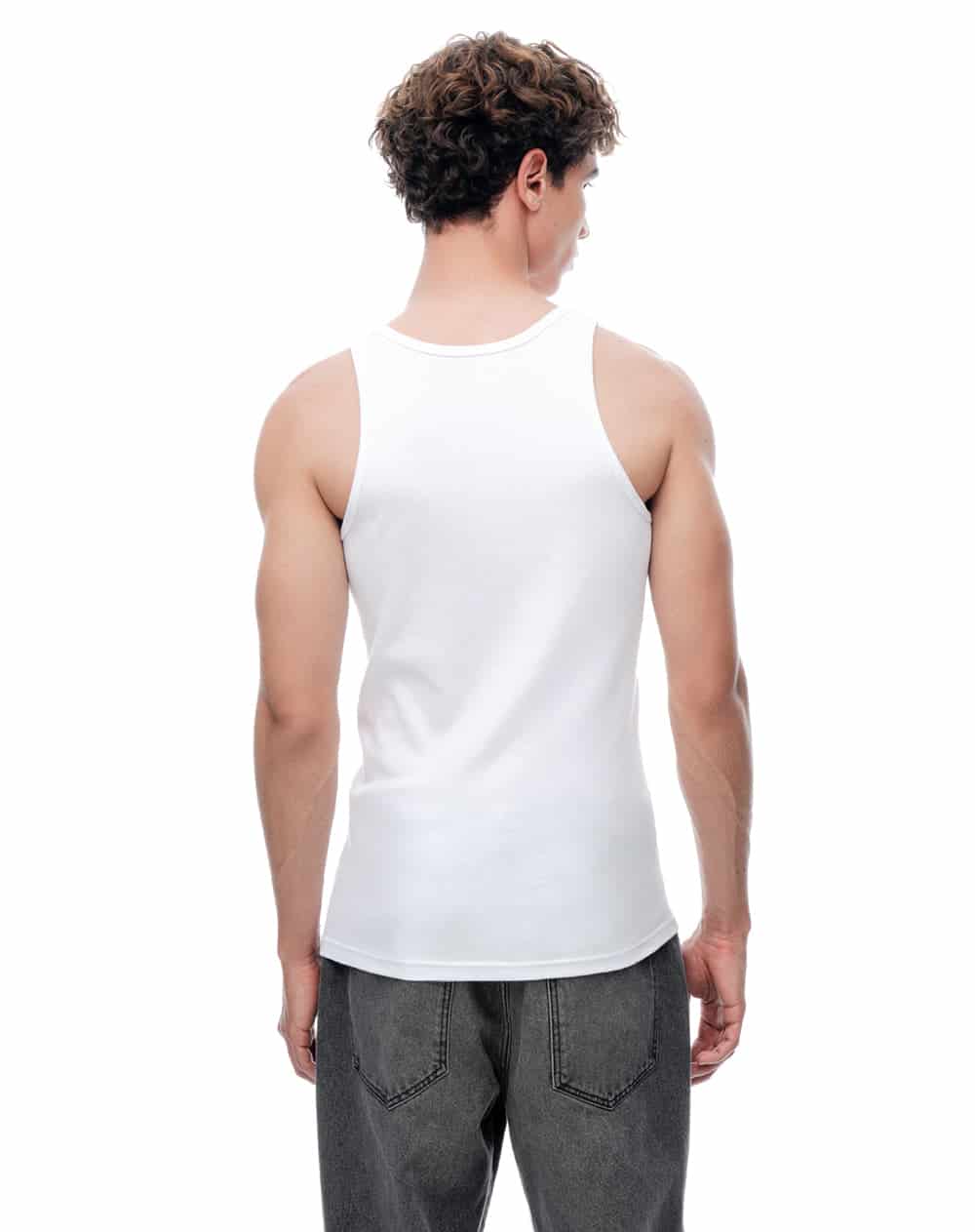 Camisilla slim algodón blanco hombre - miniatura 2