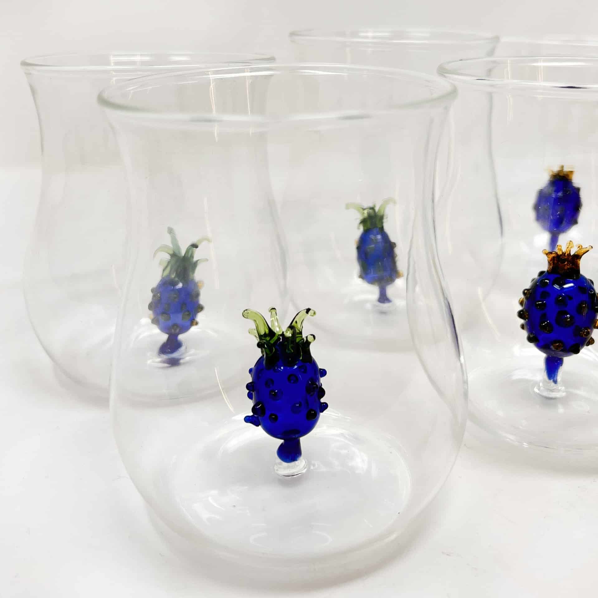 Set De Vasos Piñas Azules - miniatura 2