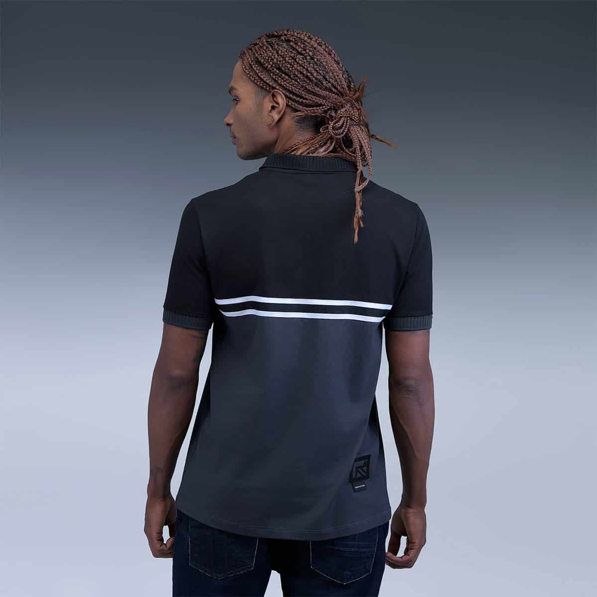 Polo Regular Negro/Gris - miniatura 2