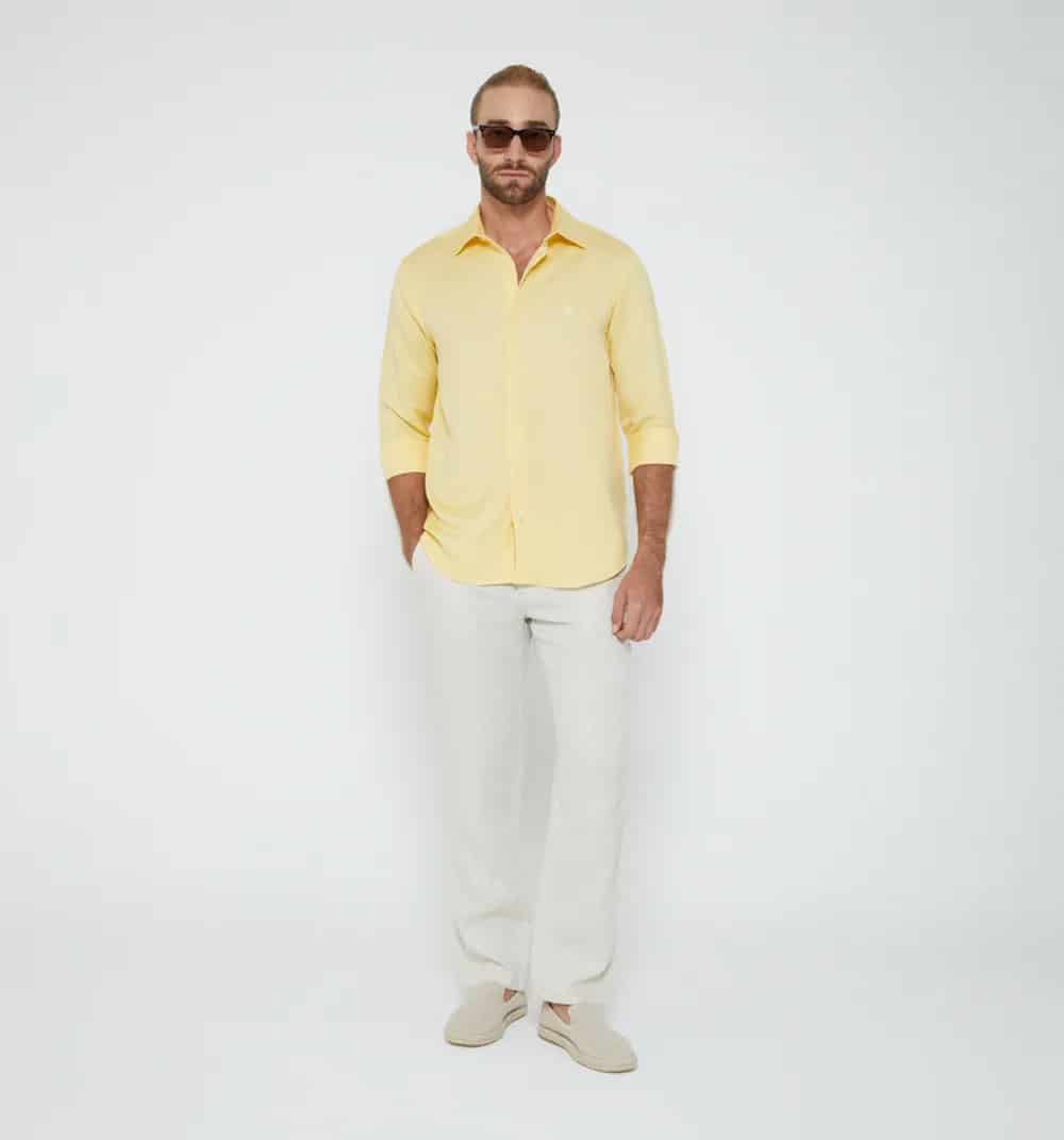 Camisa para hombre de lino - miniatura 35