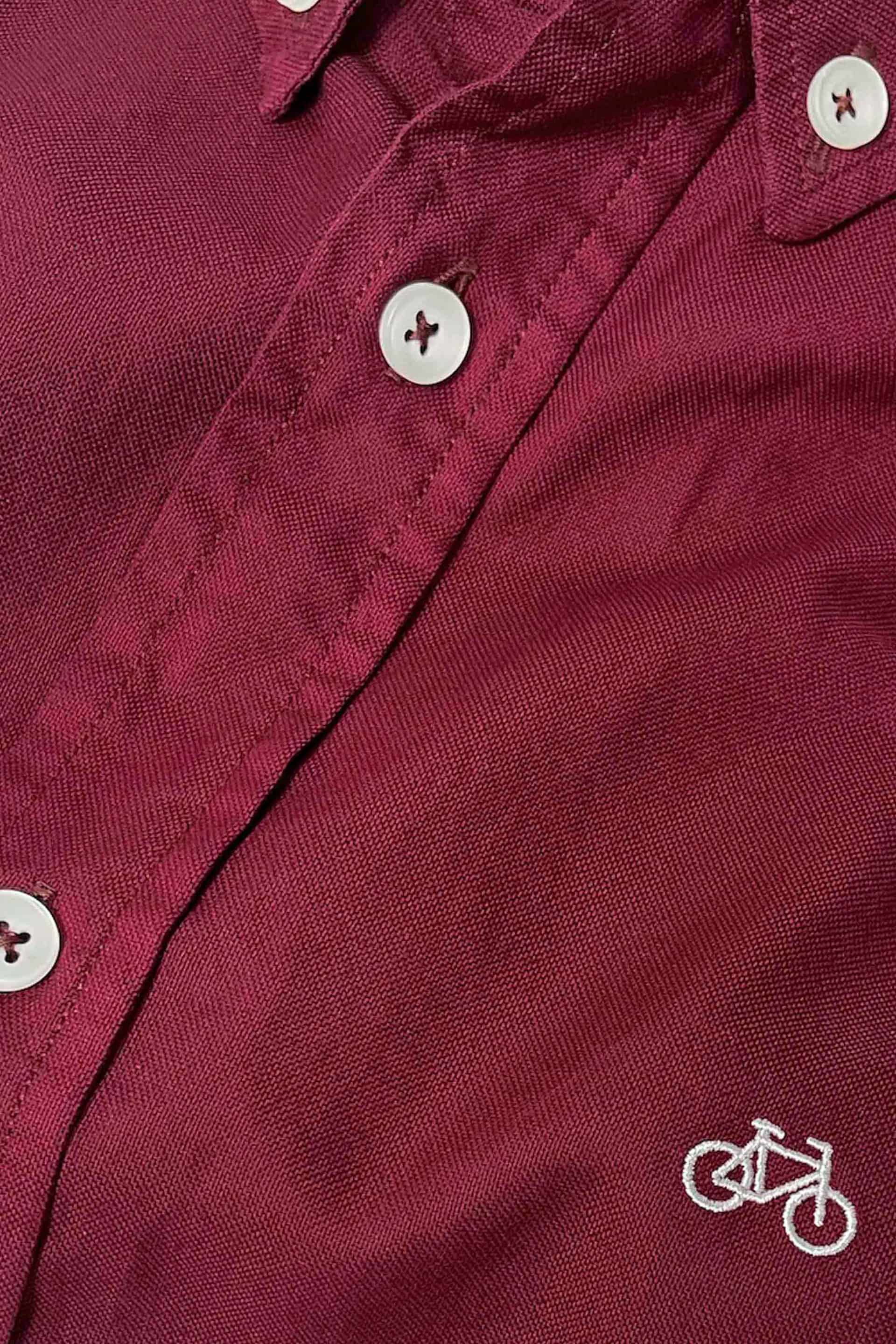 CAMISA OXFORD VINO - miniatura 2