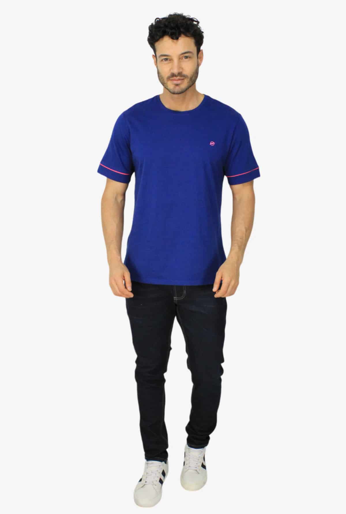 Camiseta Azul Para Hombre DMTSOUT02 - miniatura 2