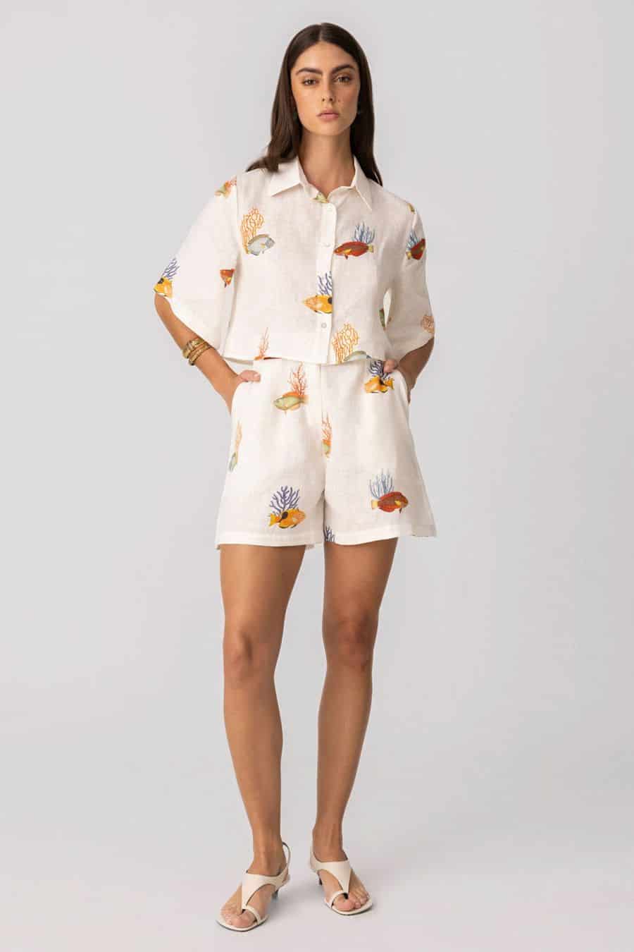 Women's linen short nemo - miniatura 2