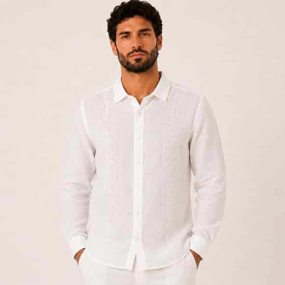 GUAYABERA ML 100% LINO HOMBRE - miniatura 2