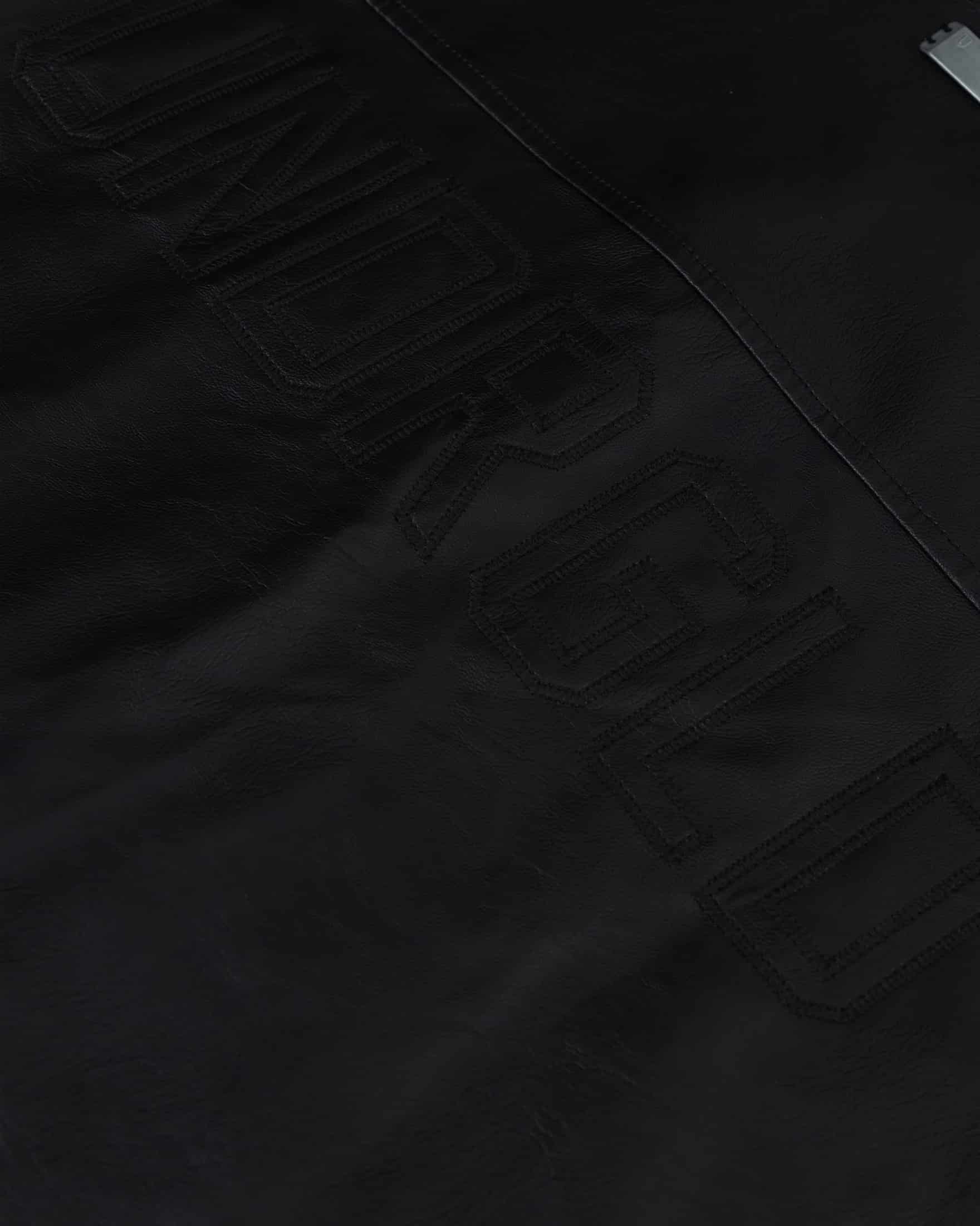 Capsule Basic Pleather Boxy Fit Shirt Black - miniatura 4