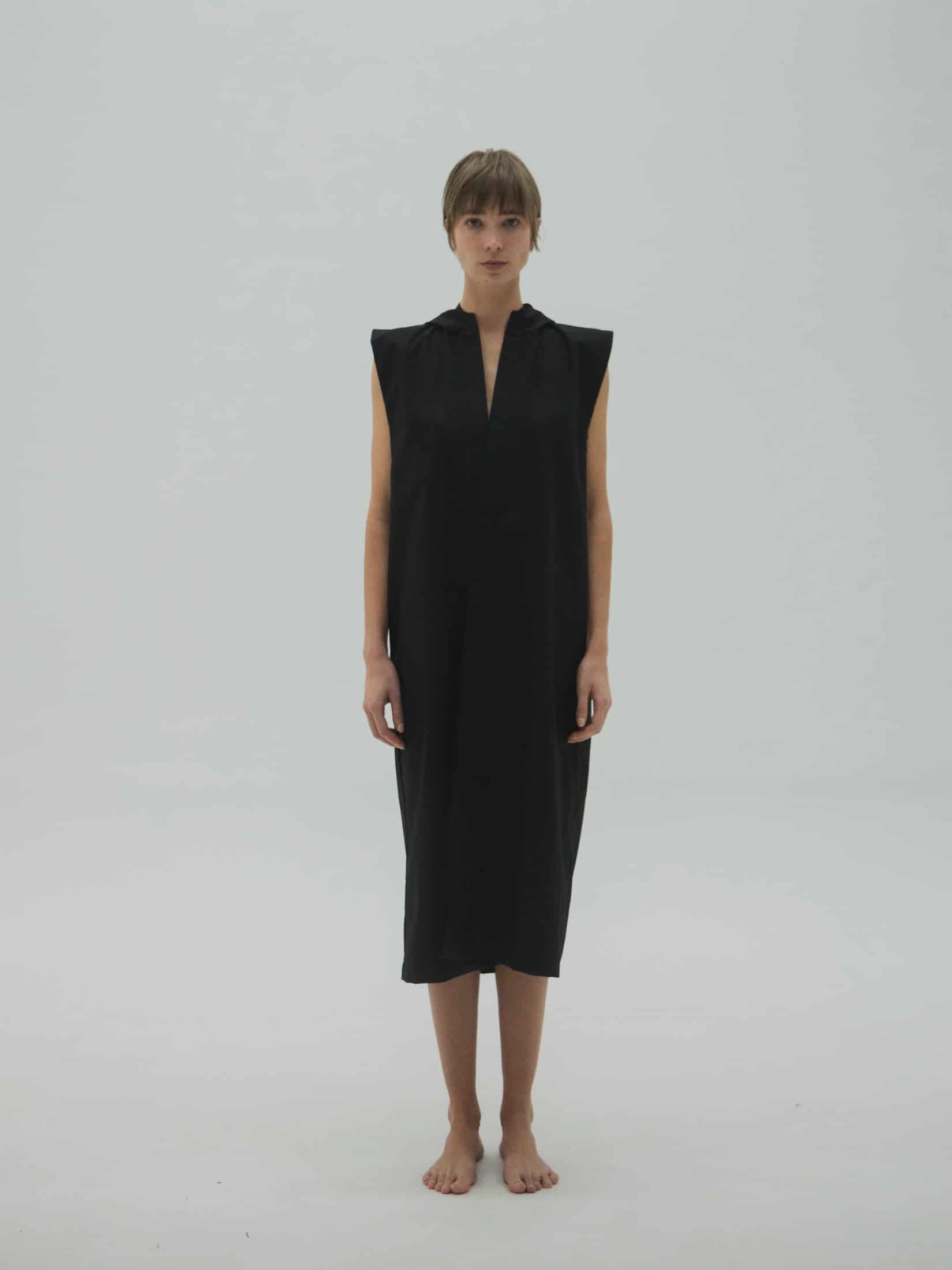 Hooded shirt-dress Woman - miniatura 2