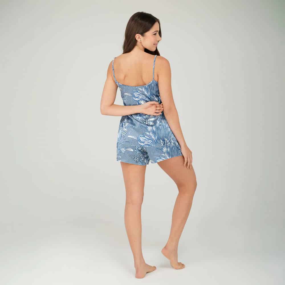 Short Satin Corto Estampado Denim. - miniatura 2