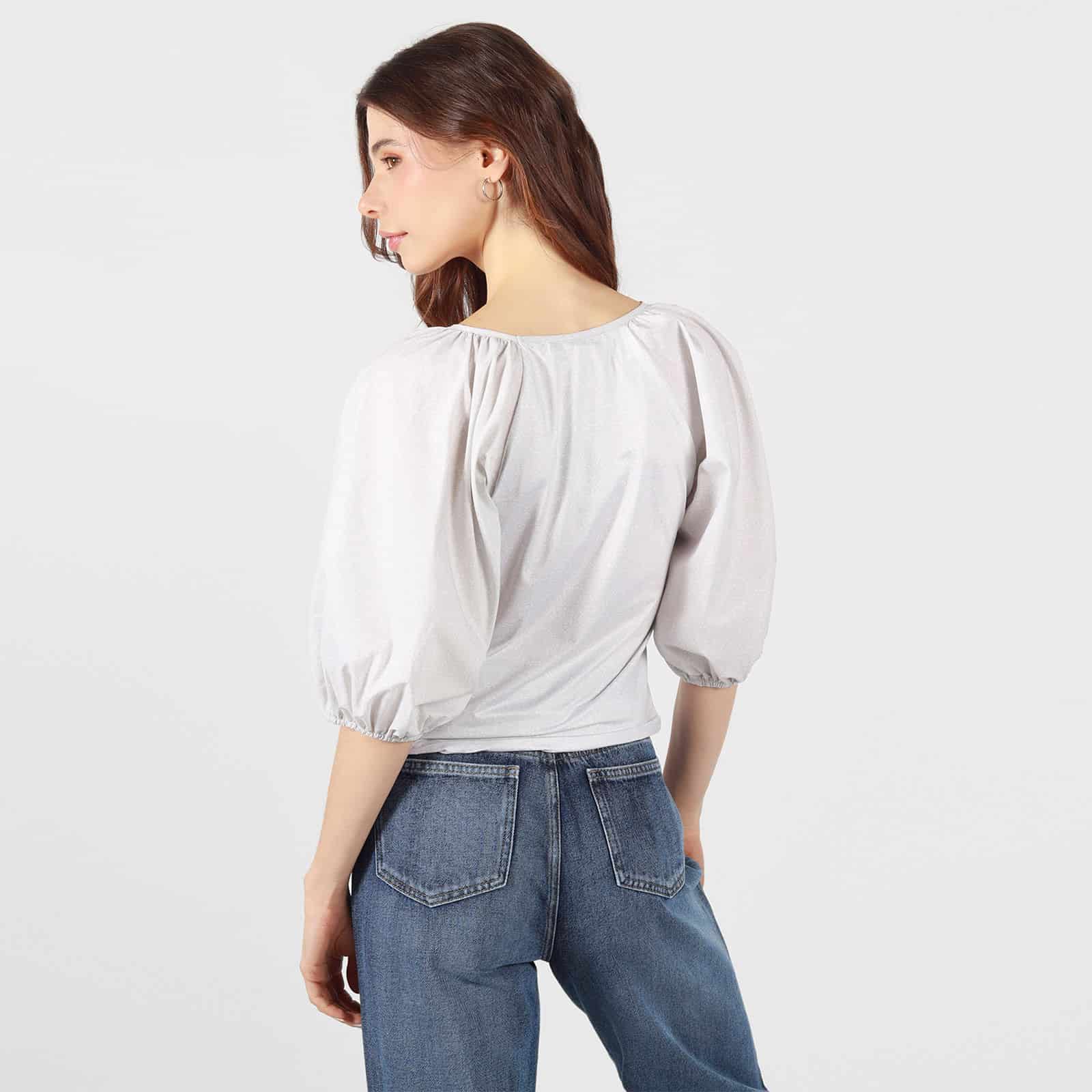 Blusa Cuello Bandeja Manga 3cuartos - miniatura 2