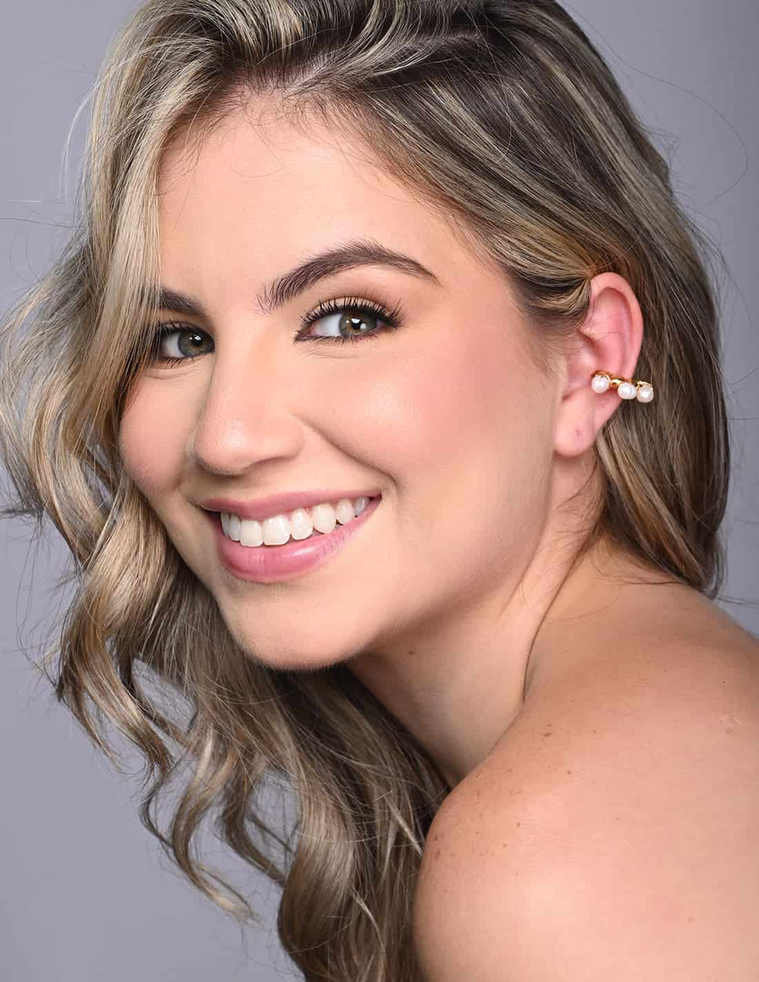 Ear Cuff Coil Pearl Marfil - miniatura 1
